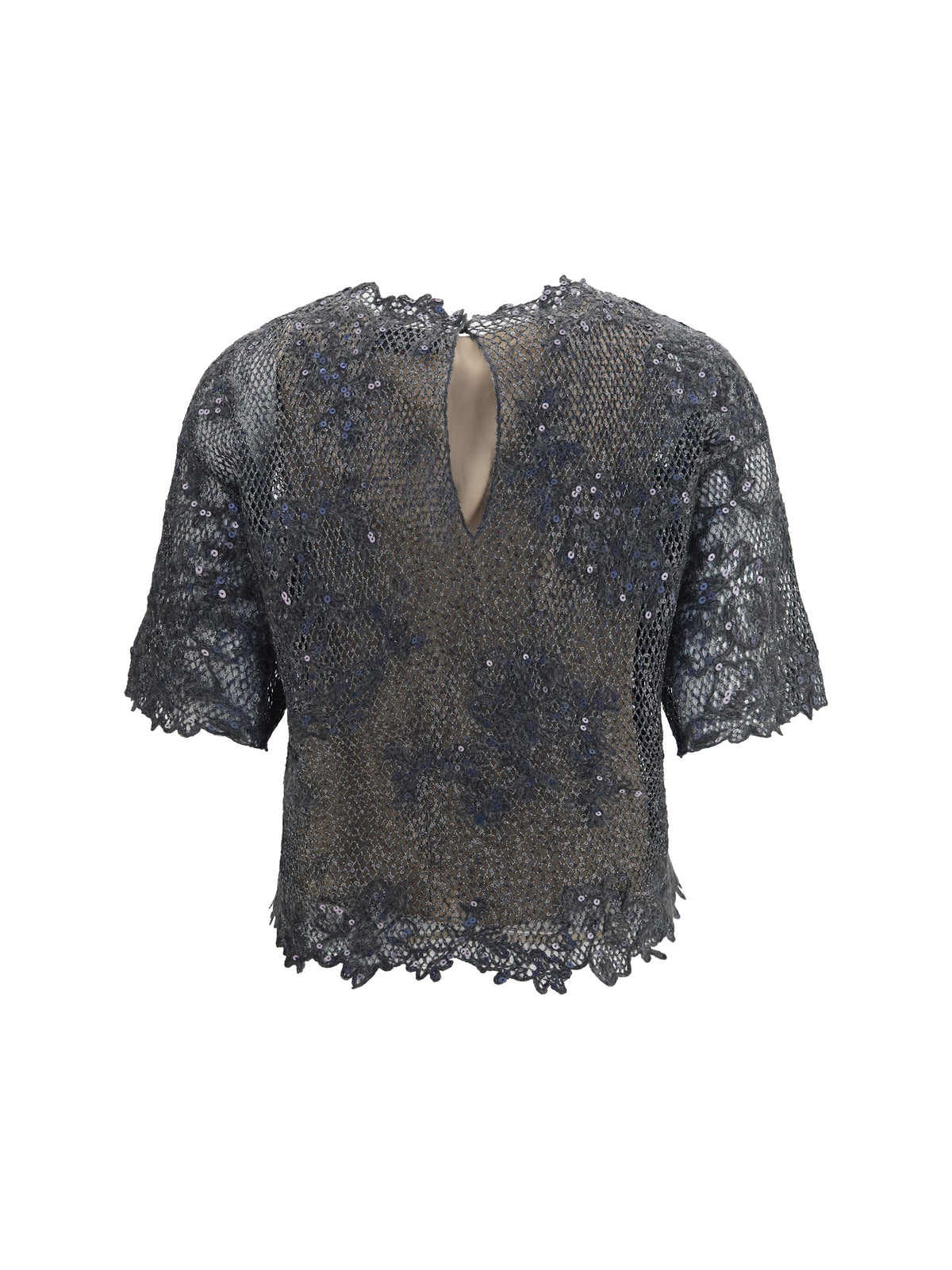 Brunello Cucinelli Women Sequined Crewneck Top BRUNELLO CUCINELLI