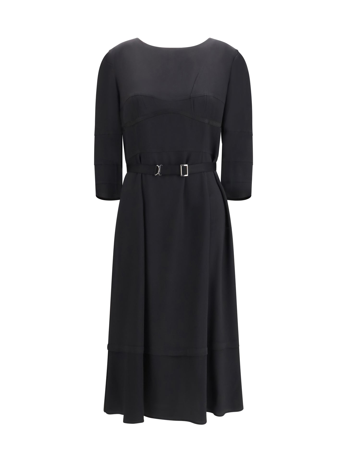 Prada Women Wool And Silk Midi Dress PRADA
