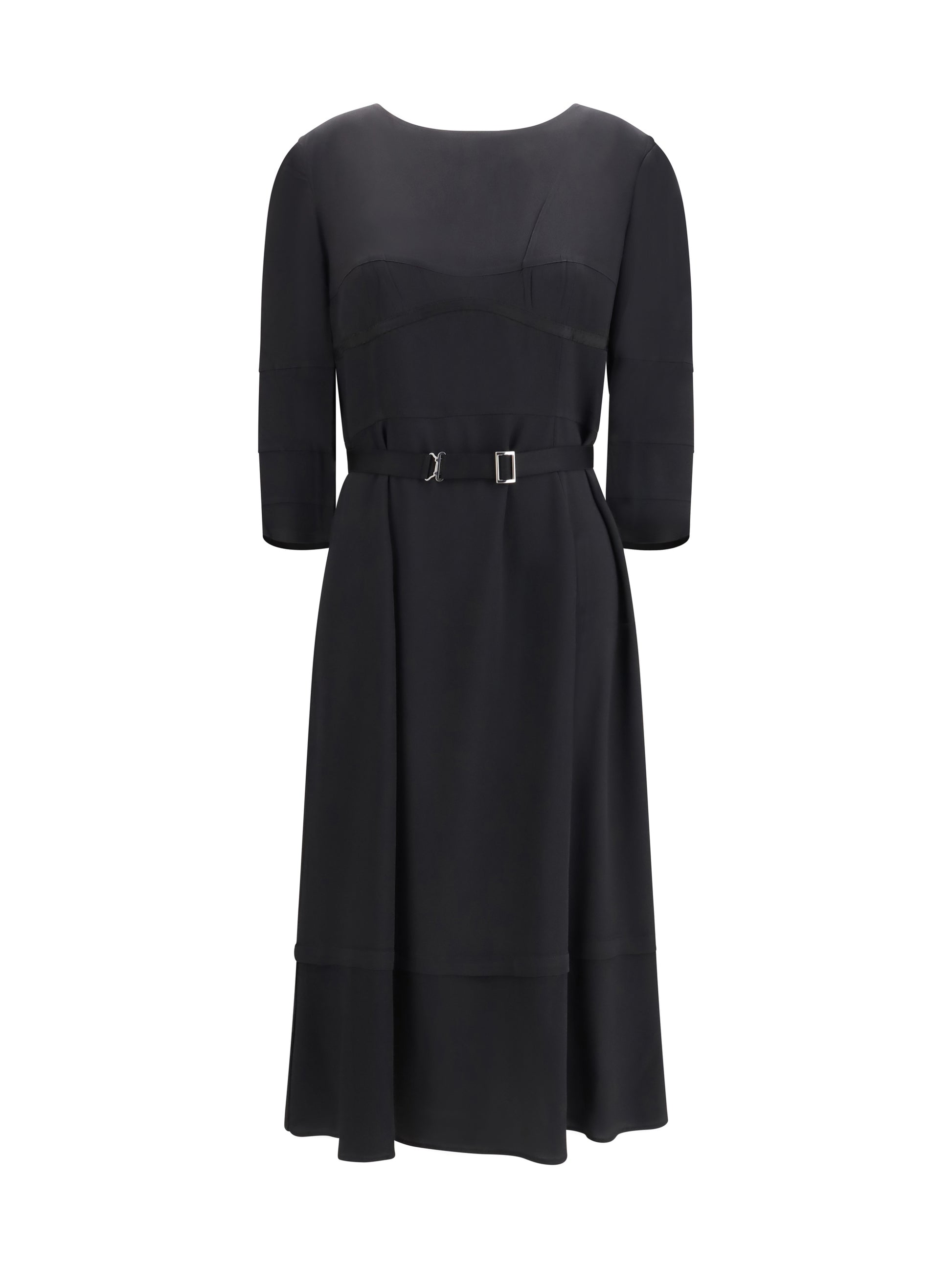 Prada Women Wool And Silk Midi Dress PRADA