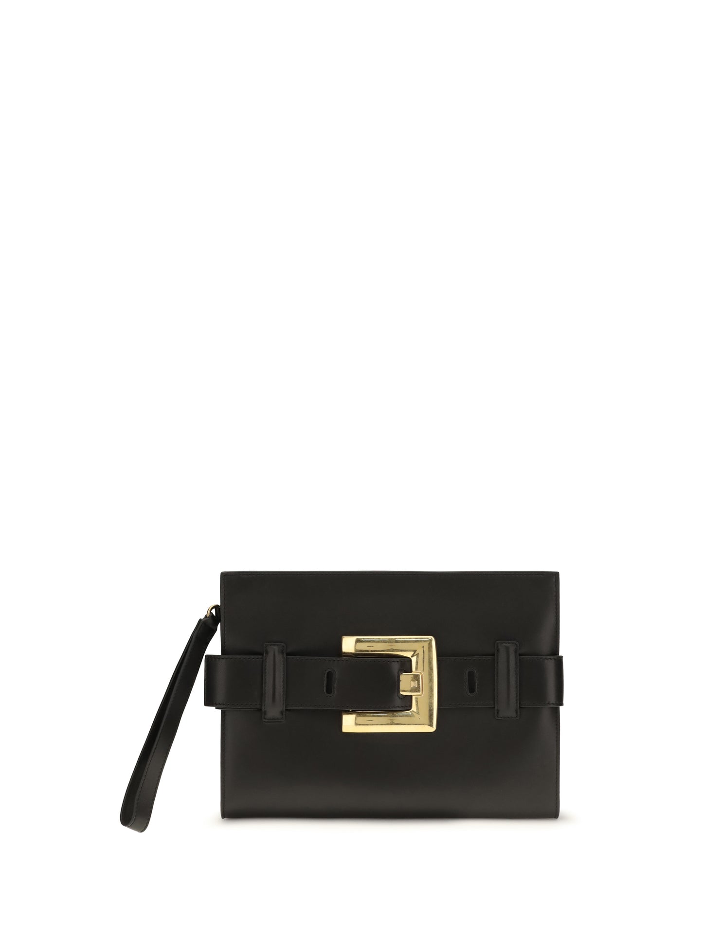 Balmain Women Anthem Leather Clutch BALMAIN