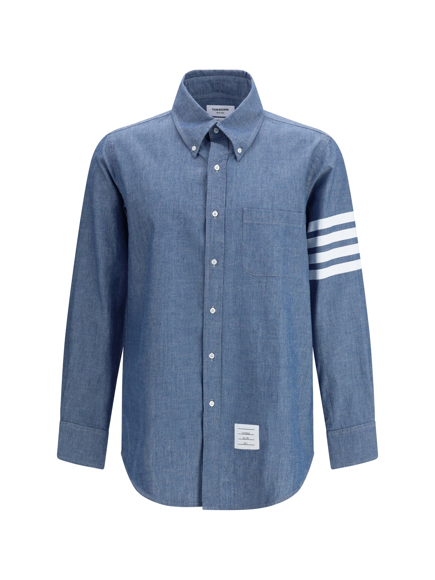 Thom Browne Men Denim Shirt With Logo THOM BROWNE