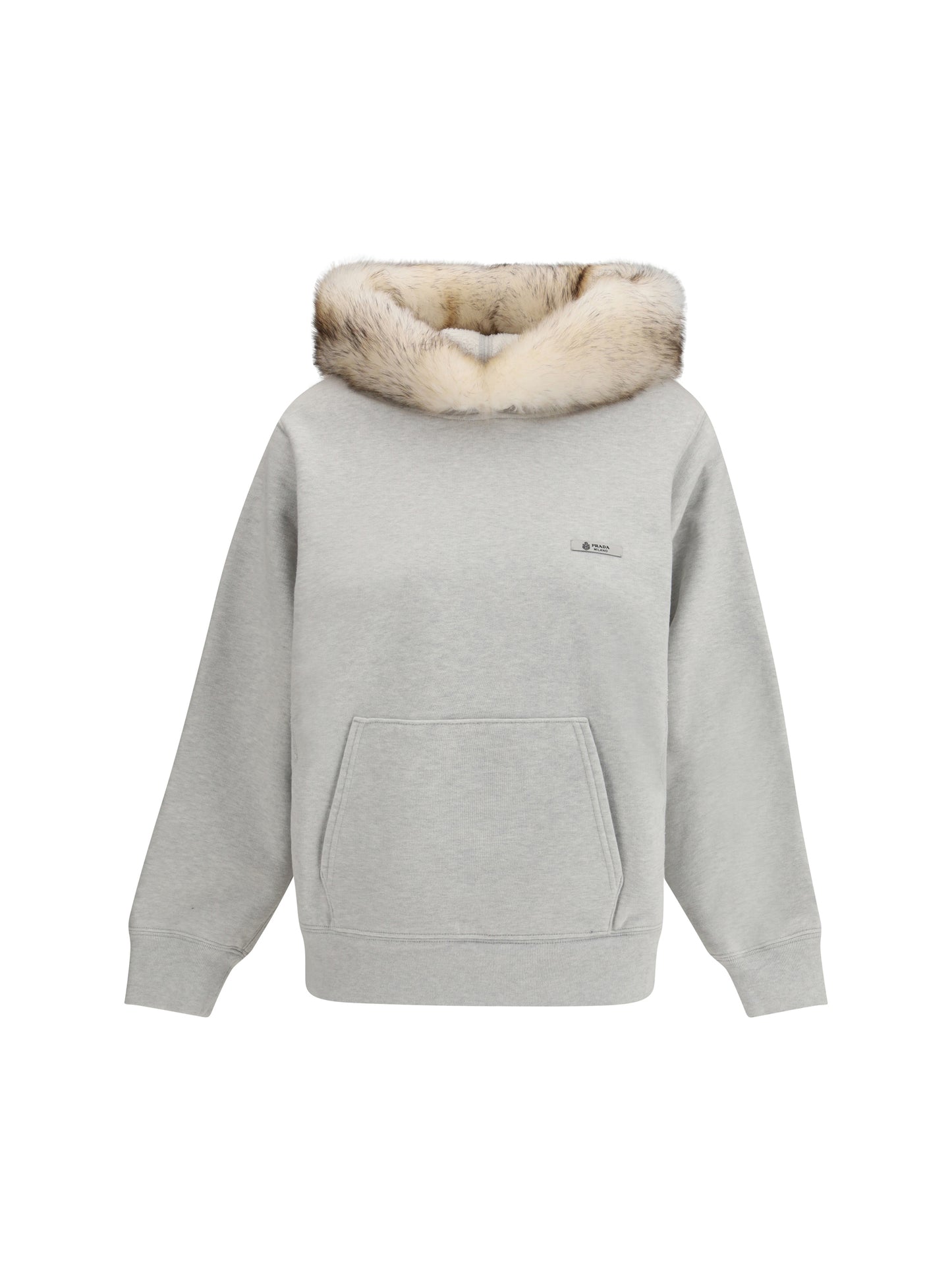 Prada Women Hoodie Features A Hood Lined In Shearling PRADA