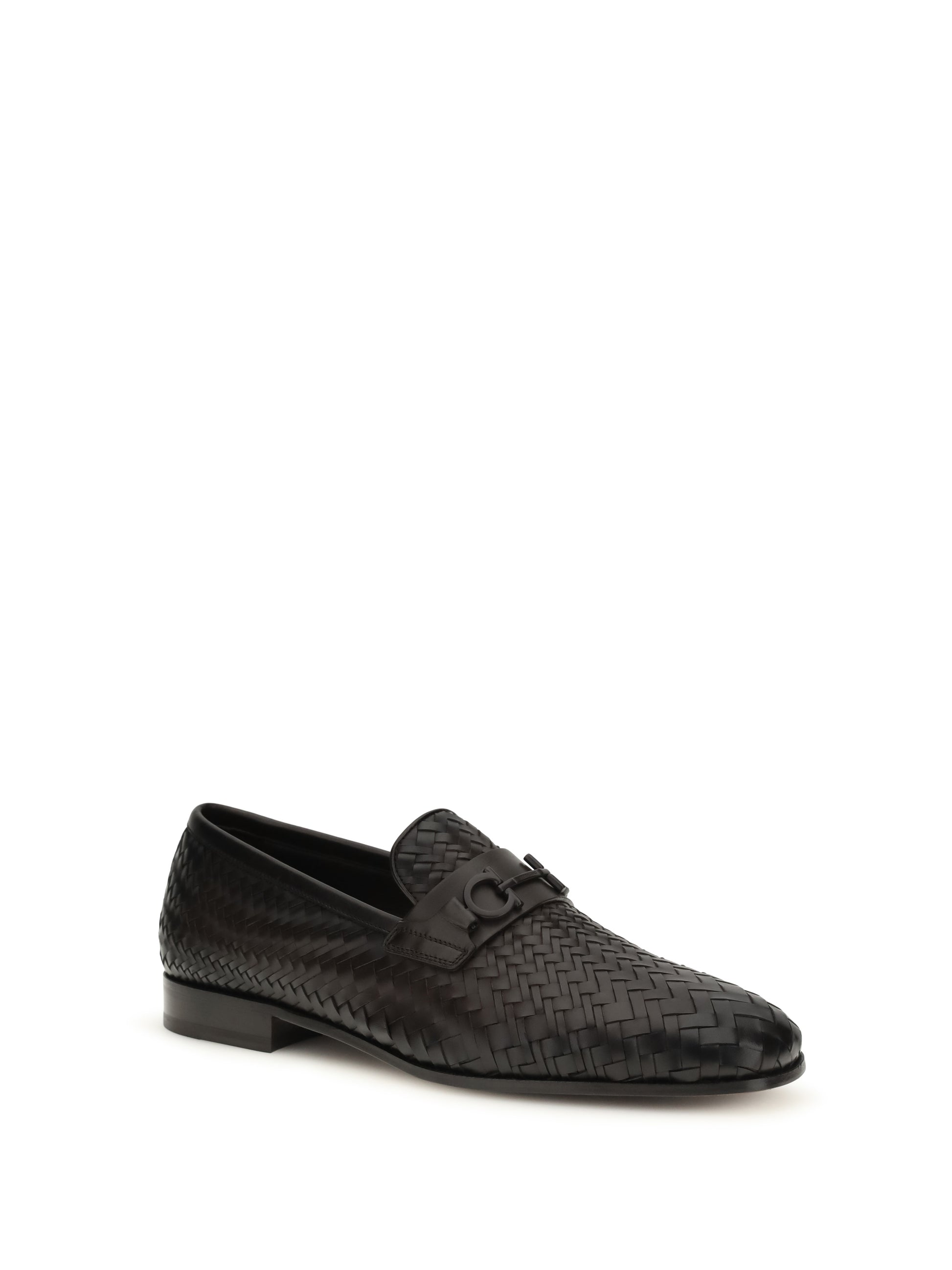 Ferragamo Men Woven Gancini Loafers FERRAGAMO