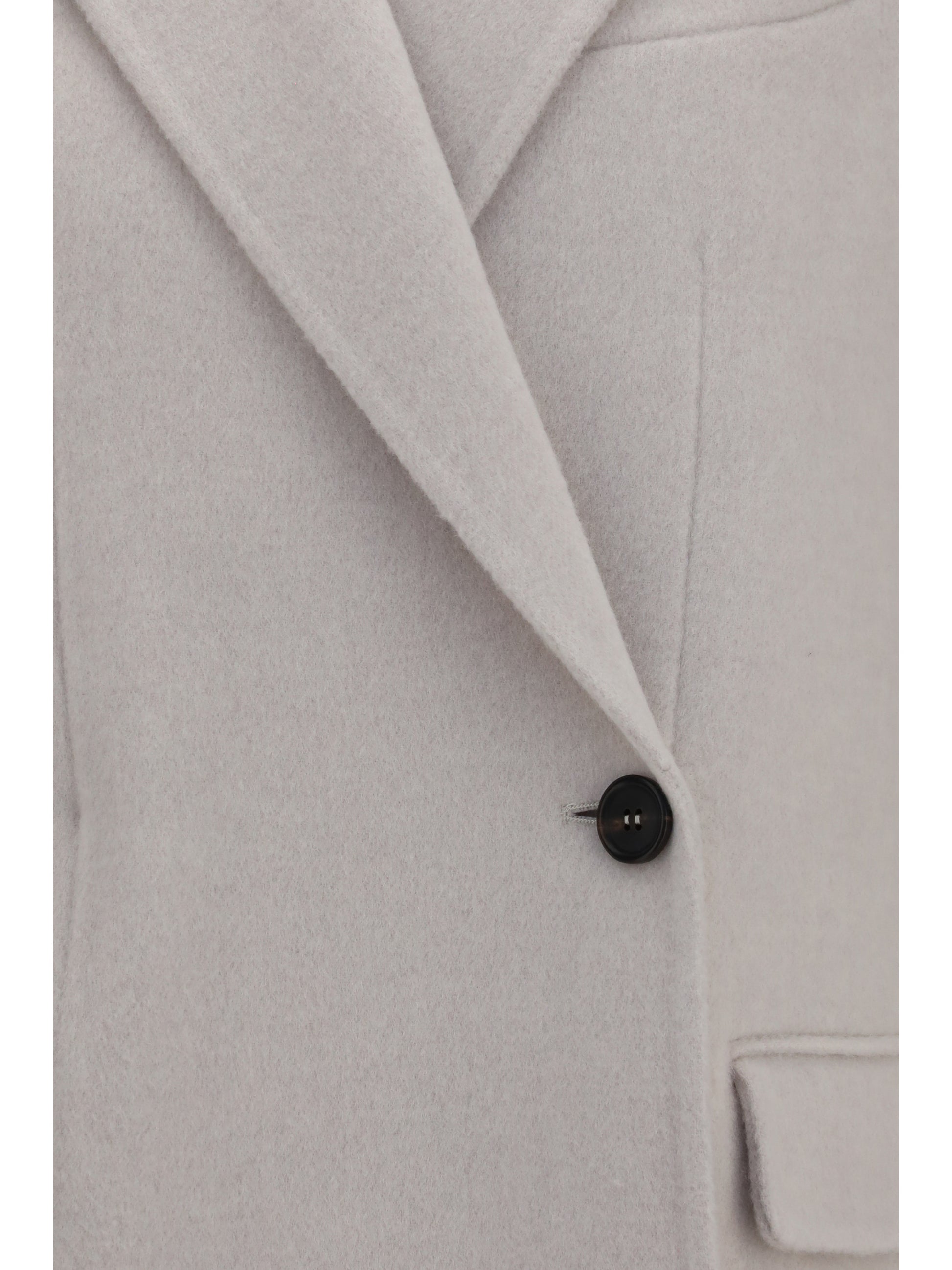 Brunello Cucinelli Women Single-Breasted Wool And Cashmere Jacket BRUNELLO CUCINELLI