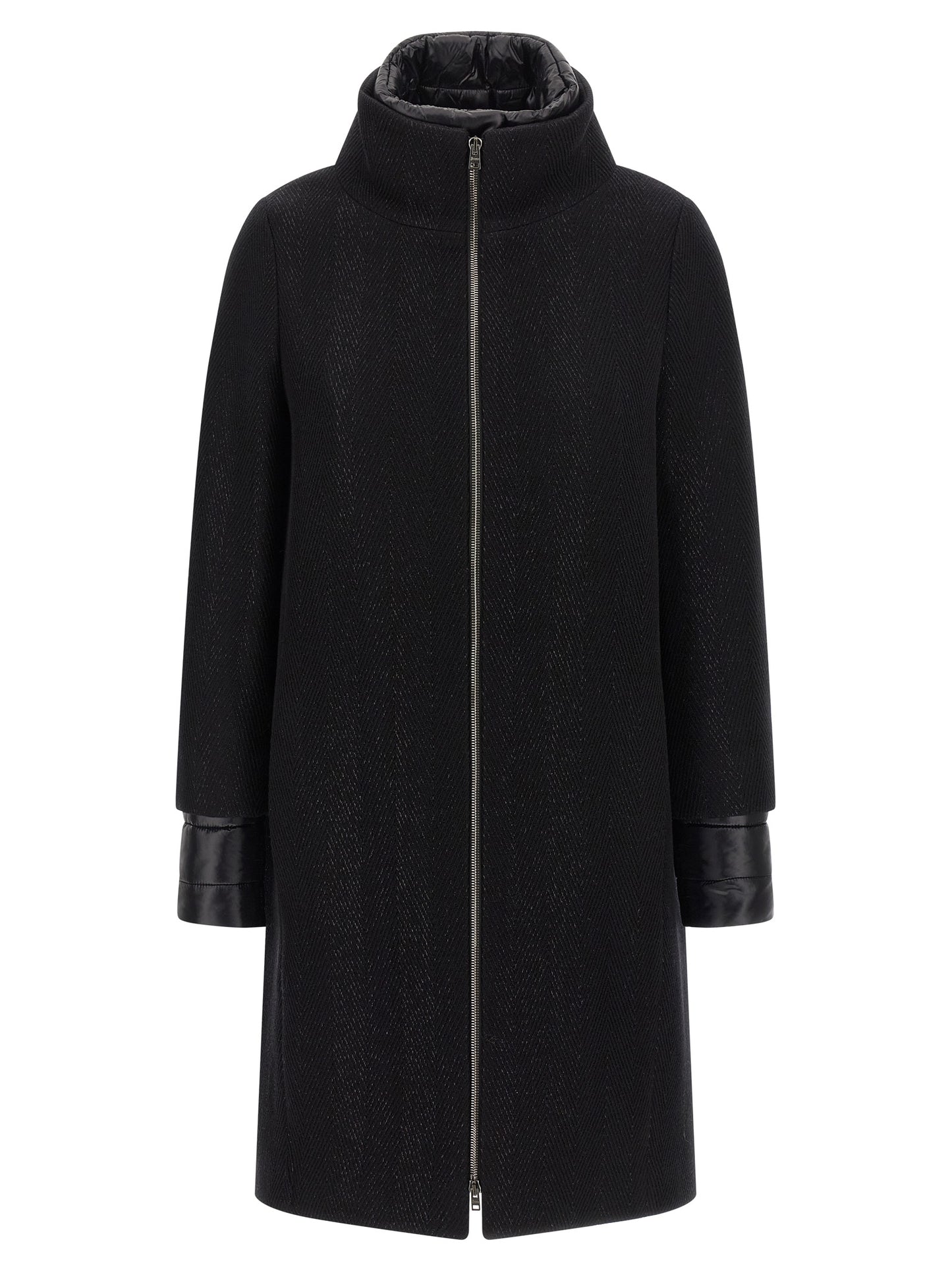 Herno Women Lamé Thread And Wool Coat HERNO