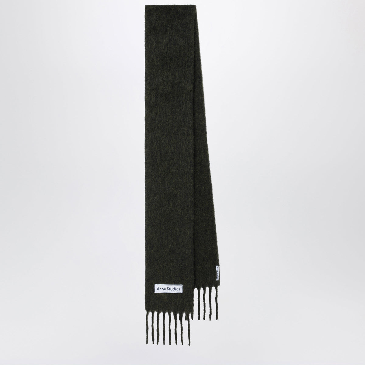 Acne Studios Green Scarf In Soft Mohair And Wool Blend Men ACNE STUDIOS