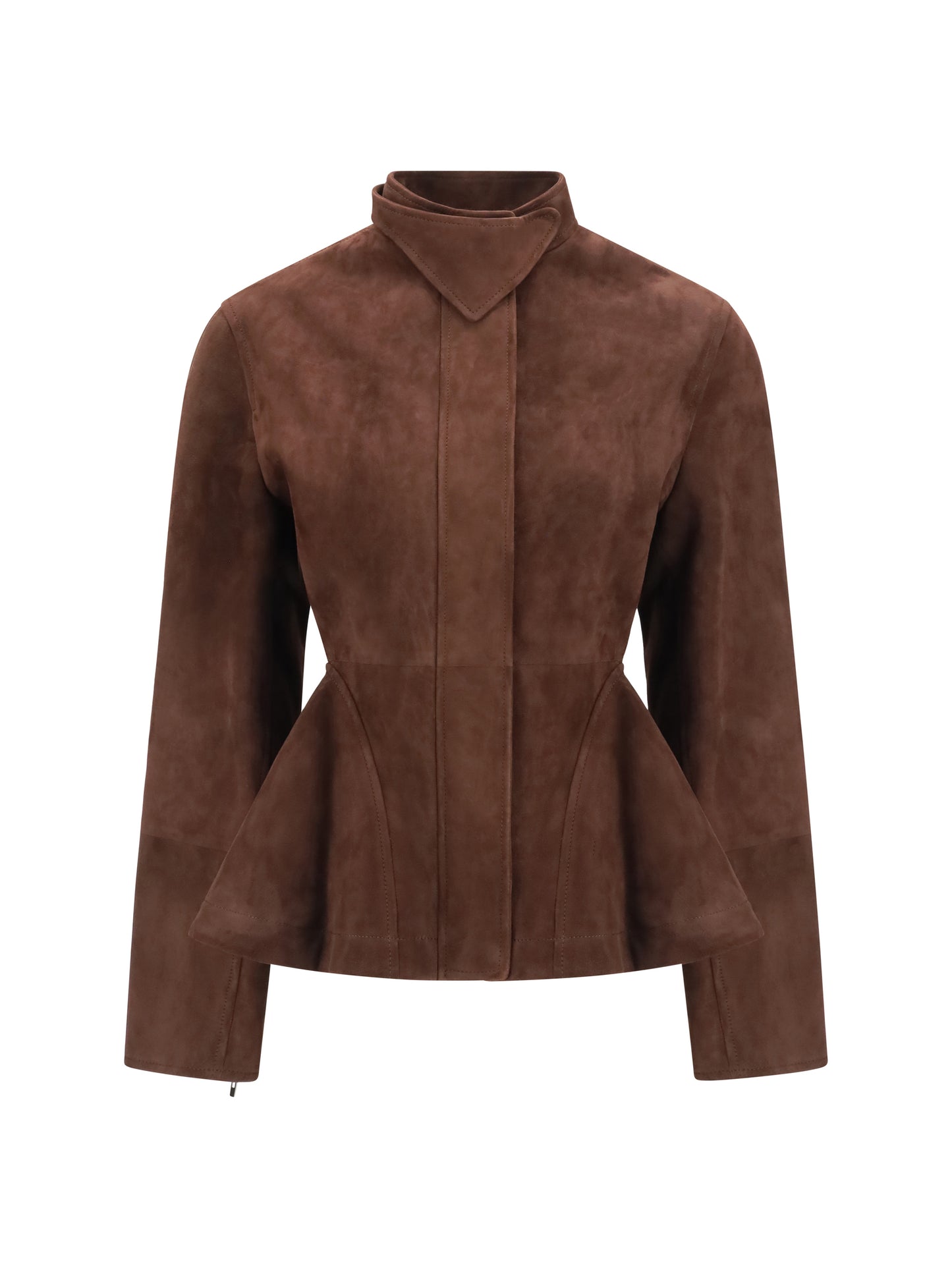 Alaïa Women Peplum Jacket In Suede Goatskin ALAIA