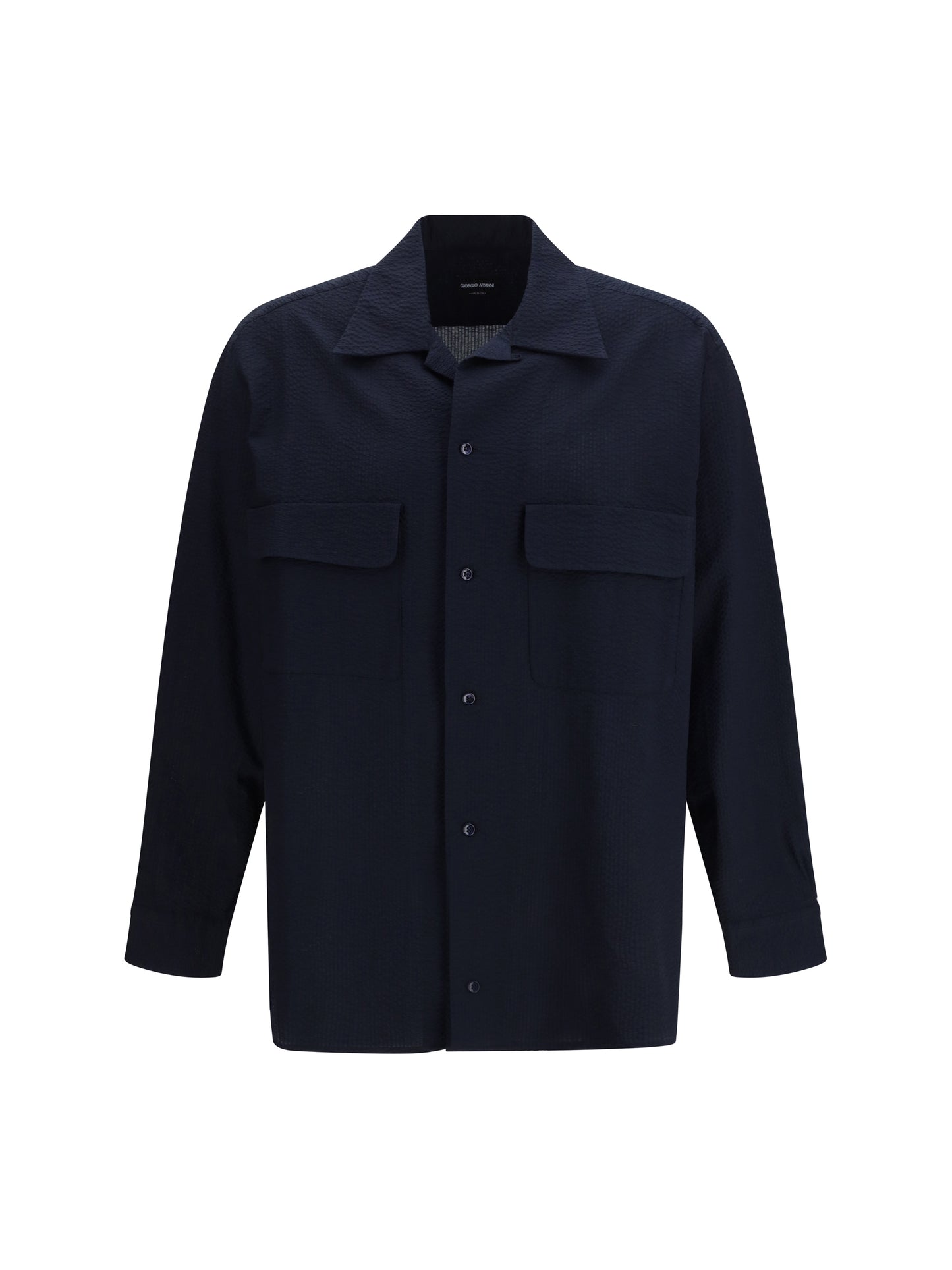 Giorgio Armani Men Cotton Shirt With Classic Collar GIORGIO ARMANI