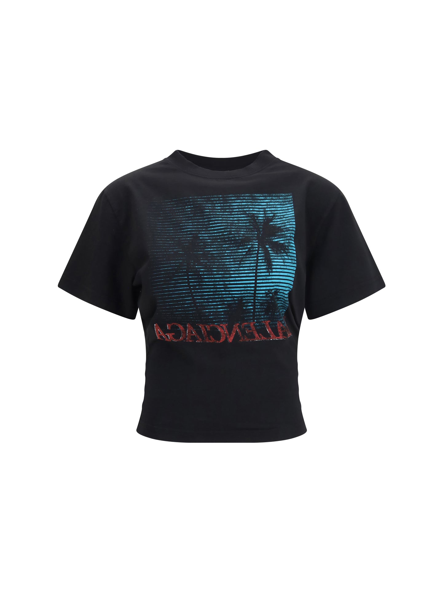 Balenciaga Women Vintage Holiday Cropped T-Shirt BALENCIAGA