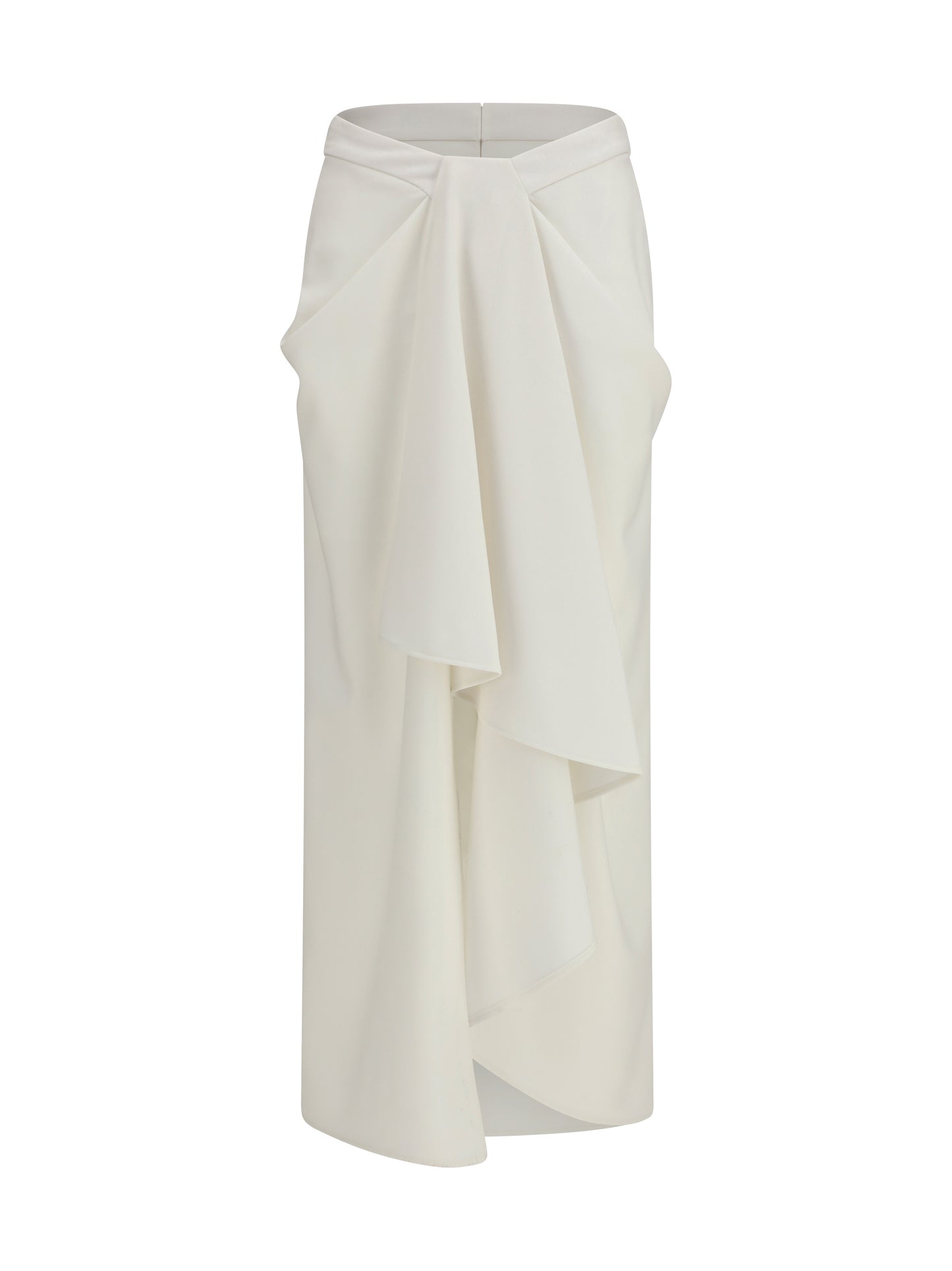 Givenchy Women Long Draped Wool And Mohair Skirt GIVENCHY