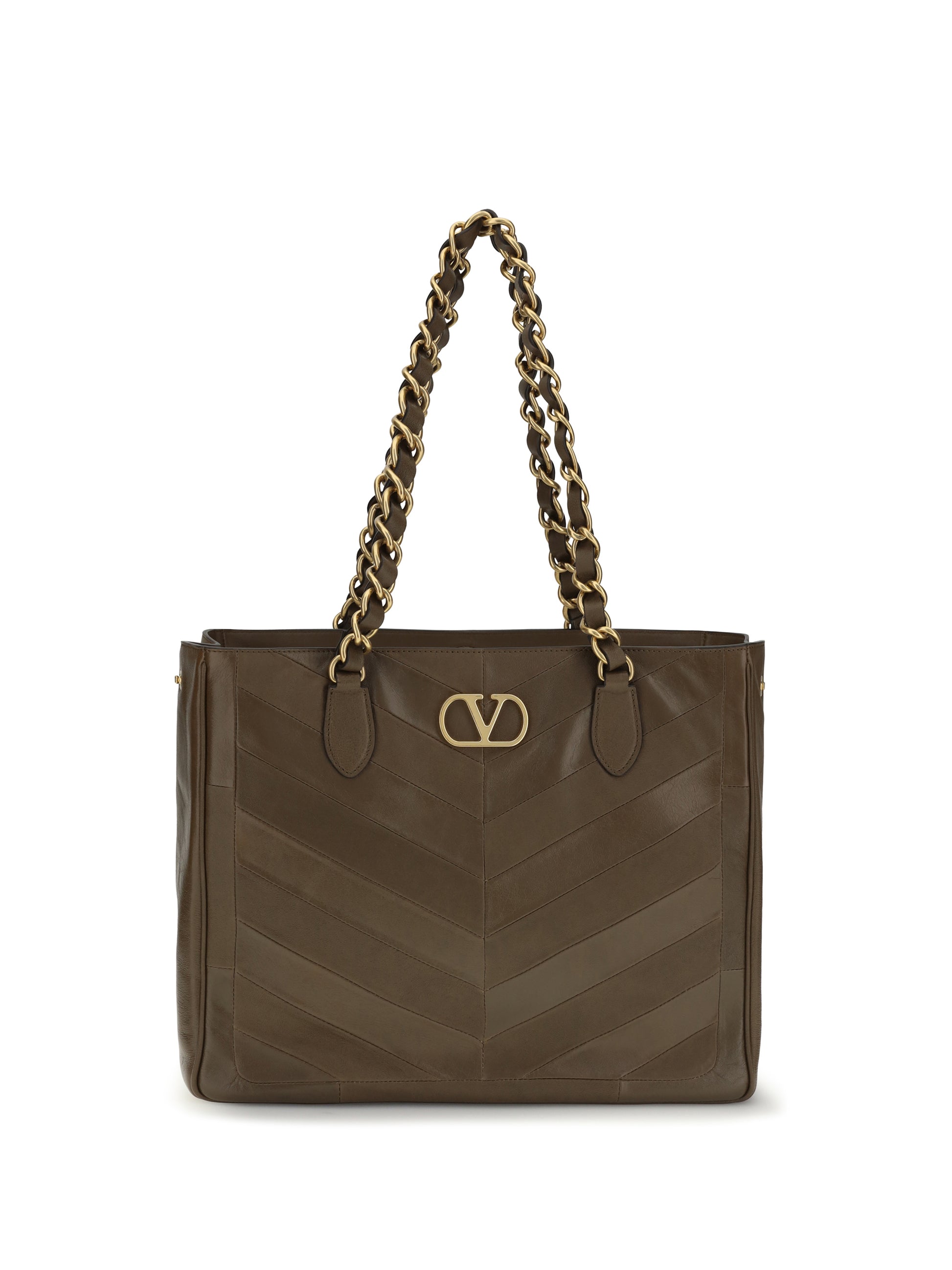 Valentino Garavani Women Laseine Chevron Nappa Shopping Bag VALENTINO GARAVANI