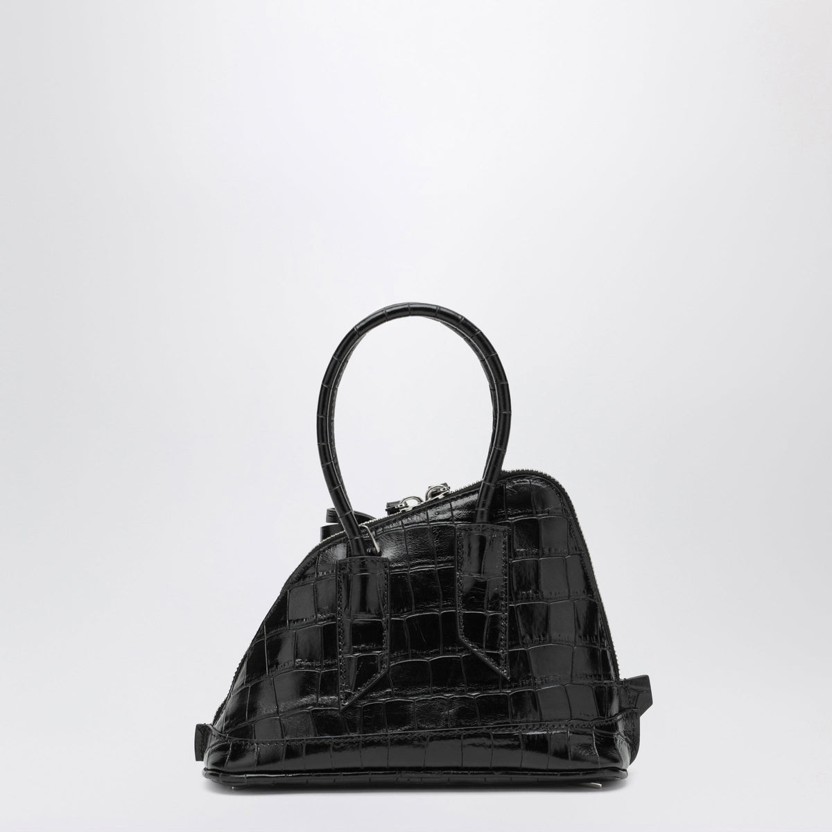 The Attico Black Sant Ambroeus Mini Bag With Crocodile Effect Women THE ATTICO