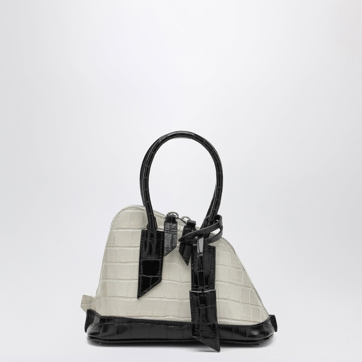 The Attico Beige And Black Sant Ambroeus Mini Bag With Crocodile Effect Women THE ATTICO