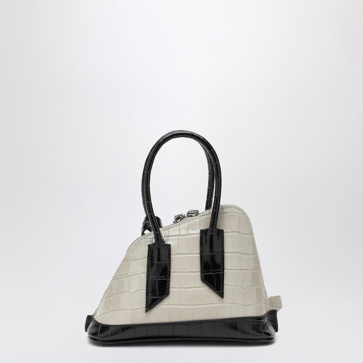 The Attico Beige And Black Sant Ambroeus Mini Bag With Crocodile Effect Women THE ATTICO