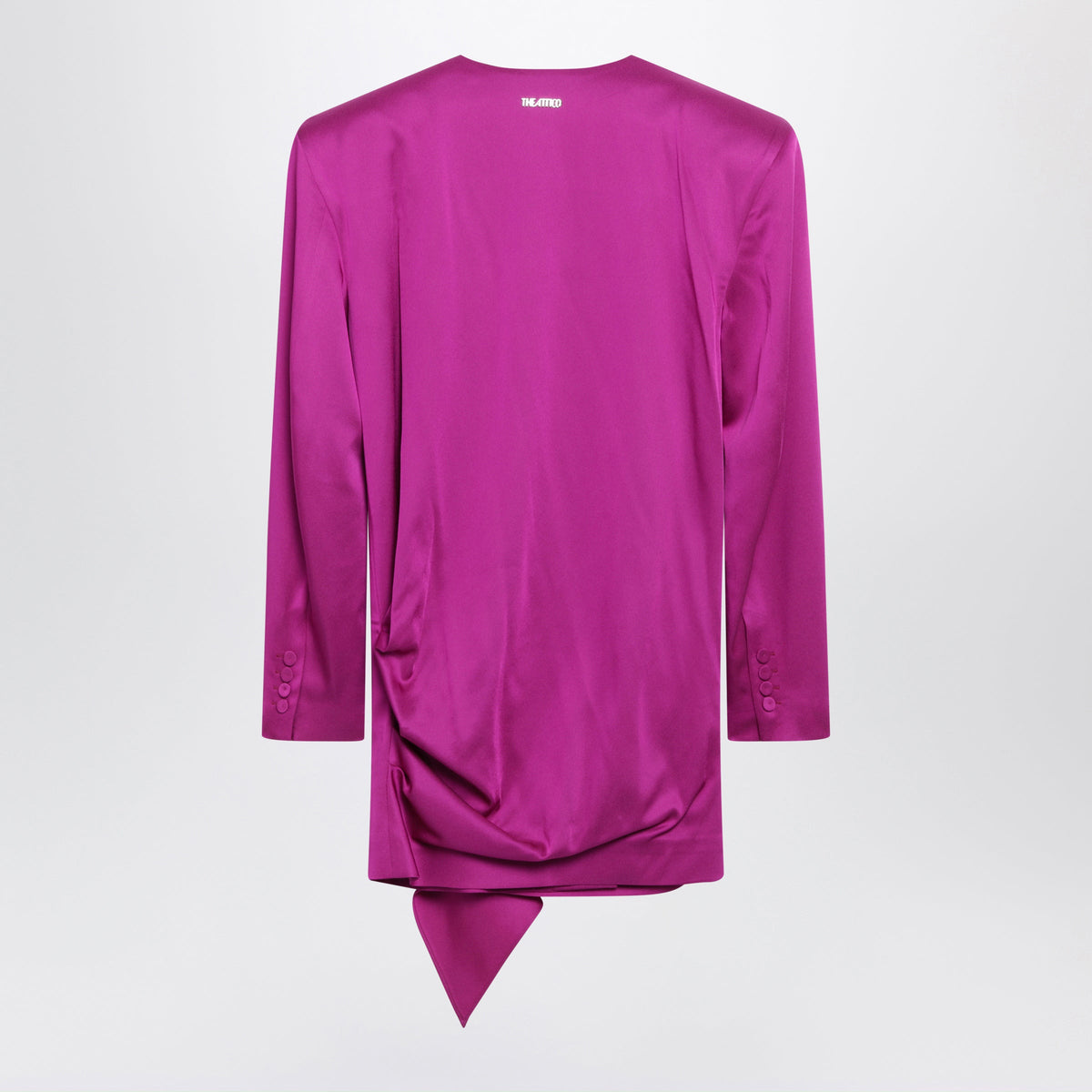 The Attico Pink Short Dress In Satin Women THE ATTICO