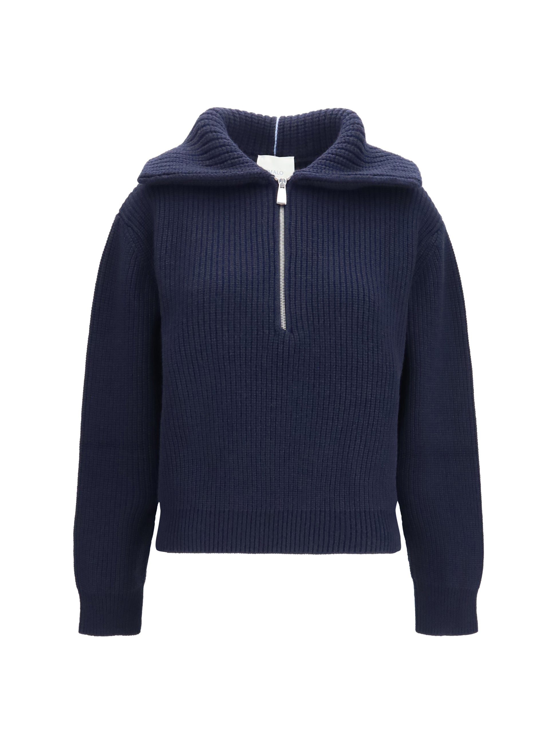 Malo Women Cashmere High-Neck Zip Sweater MALO