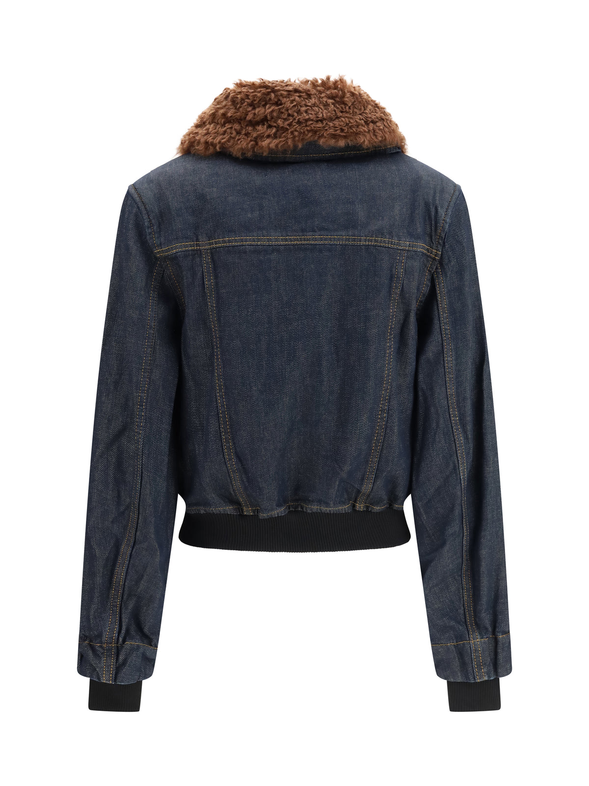 Ganni Women Denim Bomber Jacket GANNI