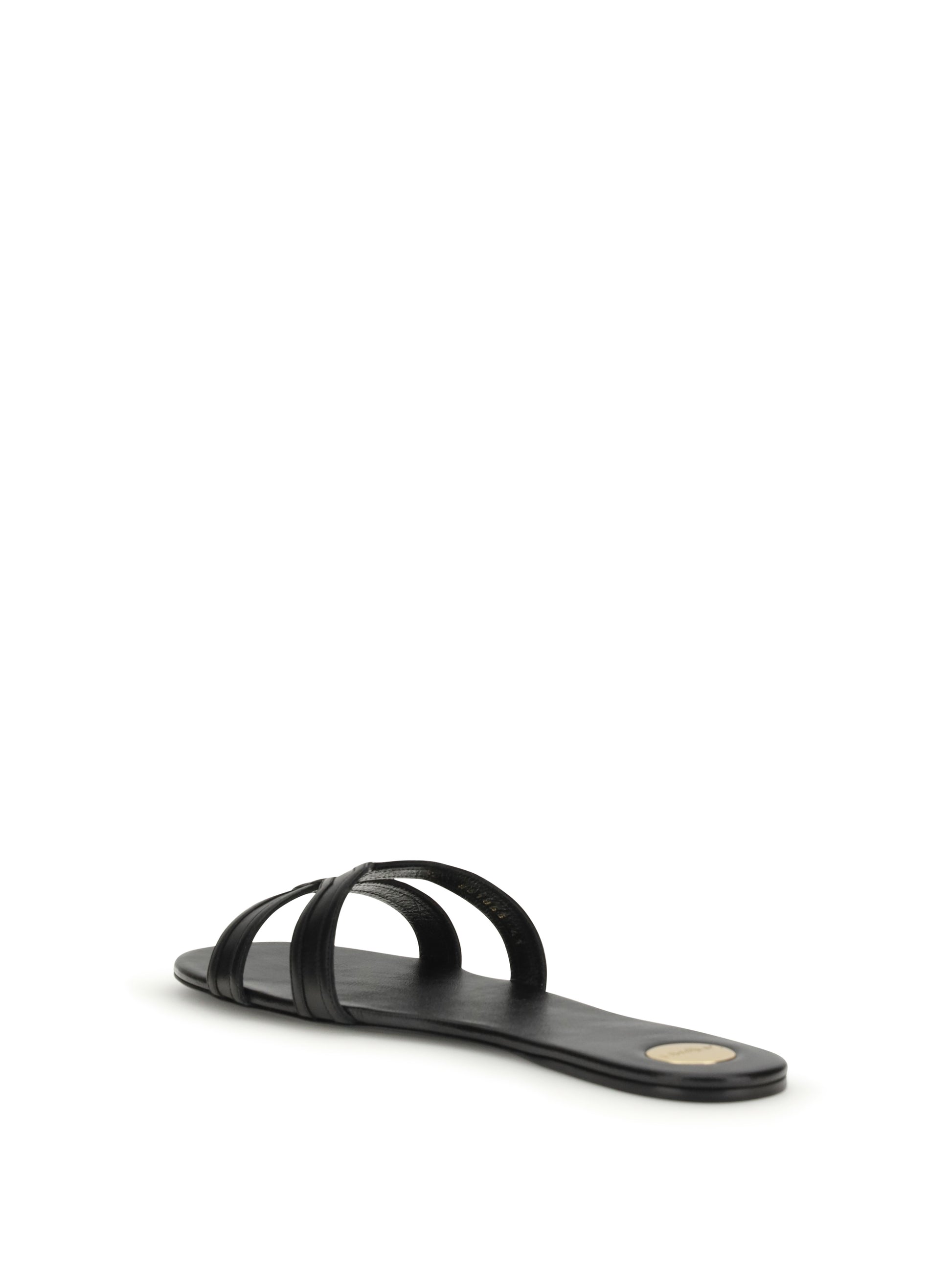 Saint Laurent Women Smooth Leather Mabrouka Sandals SAINT LAURENT