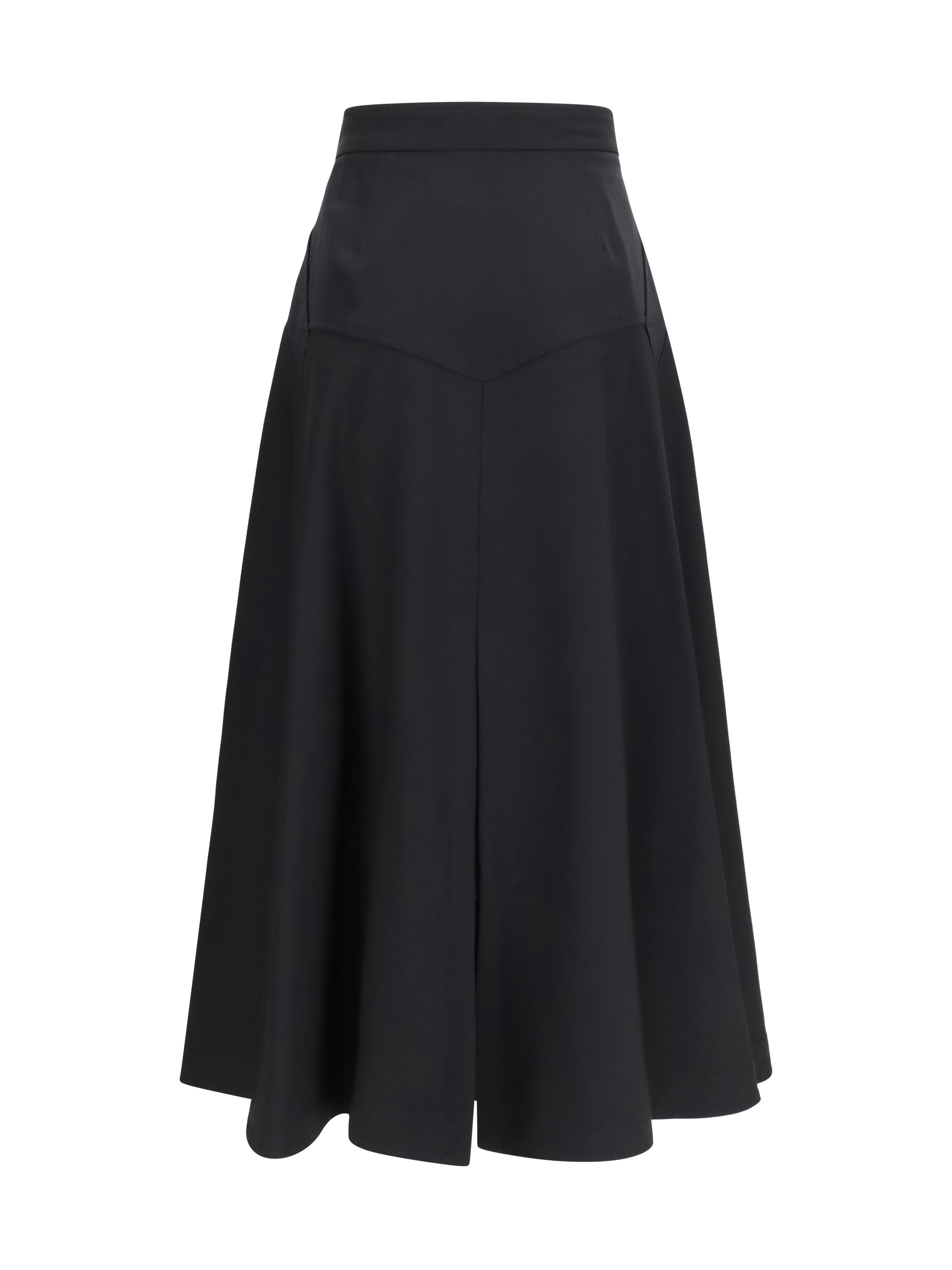 Burberry Women Wool Twill Midi Skirt BURBERRY