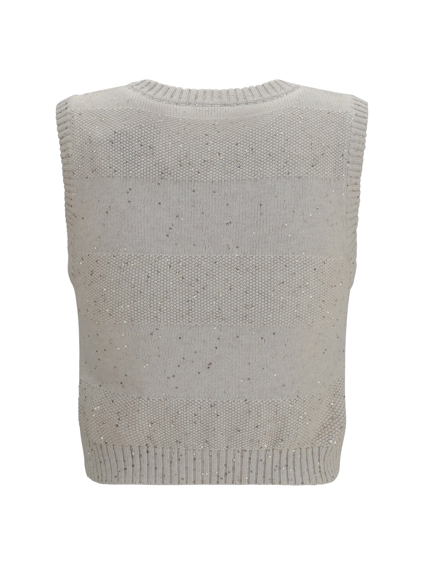 Brunello Cucinelli Women Knit And Sequin Vest BRUNELLO CUCINELLI