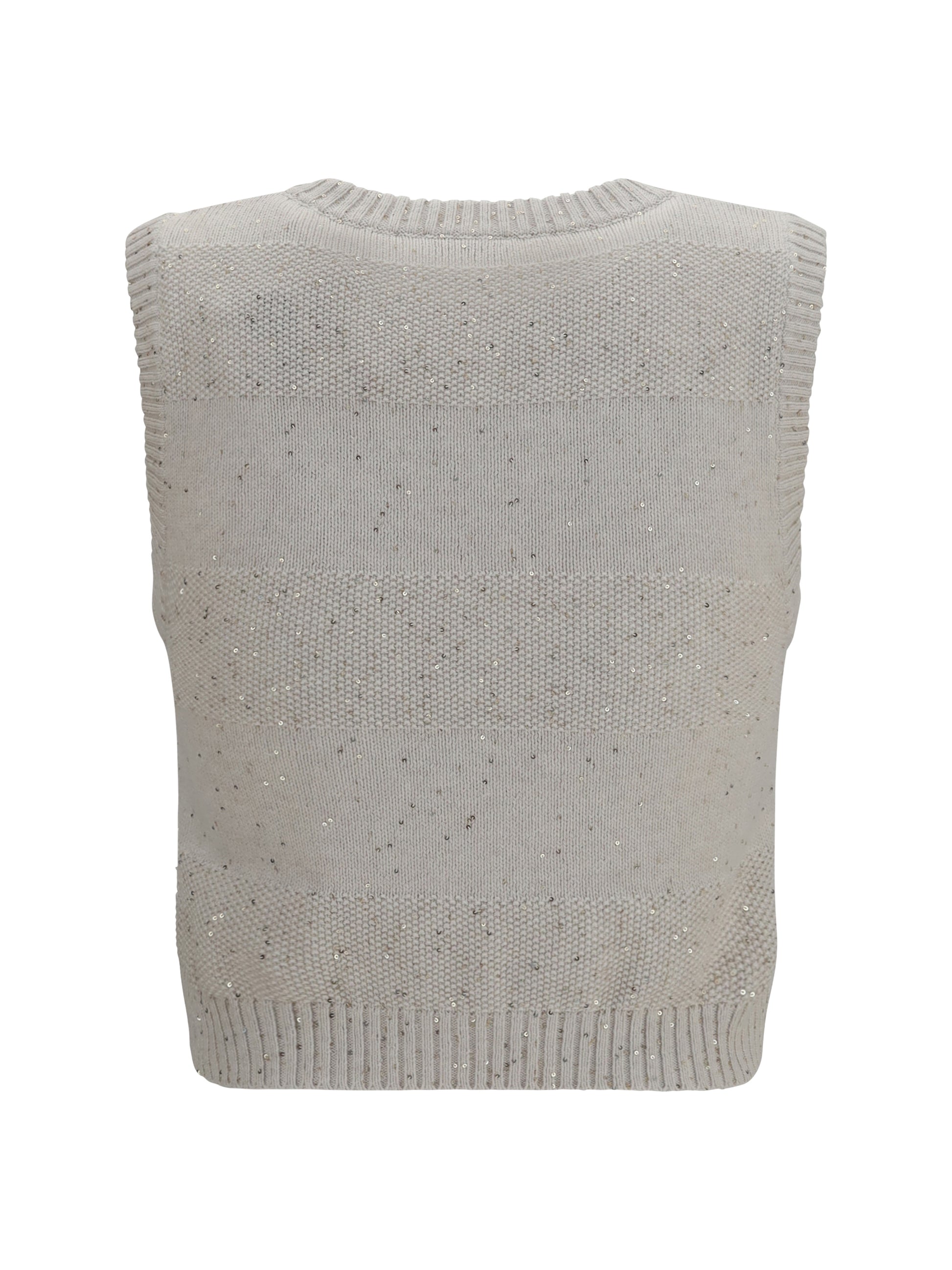 Brunello Cucinelli Women Knit And Sequin Vest BRUNELLO CUCINELLI