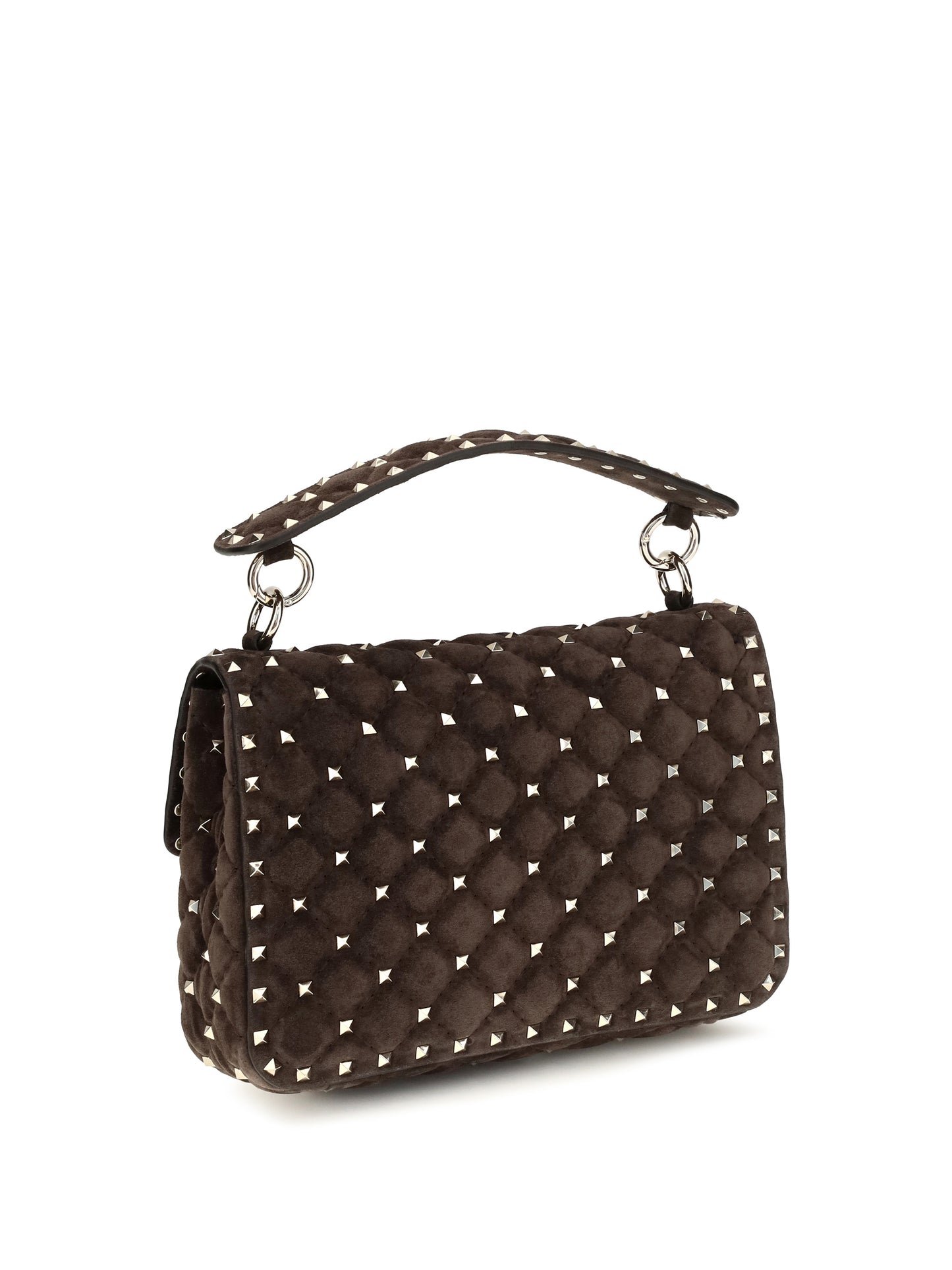 Valentino Garavani Women Medium Rockstud Spike Suede Top Handle Bag VALENTINO GARAVANI