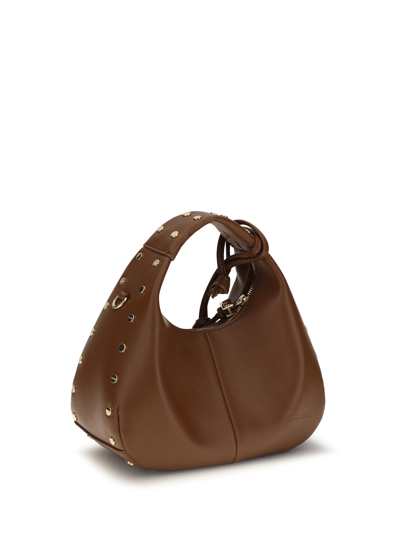 Ganni Women Mini Studded Hobo Handbag GANNI