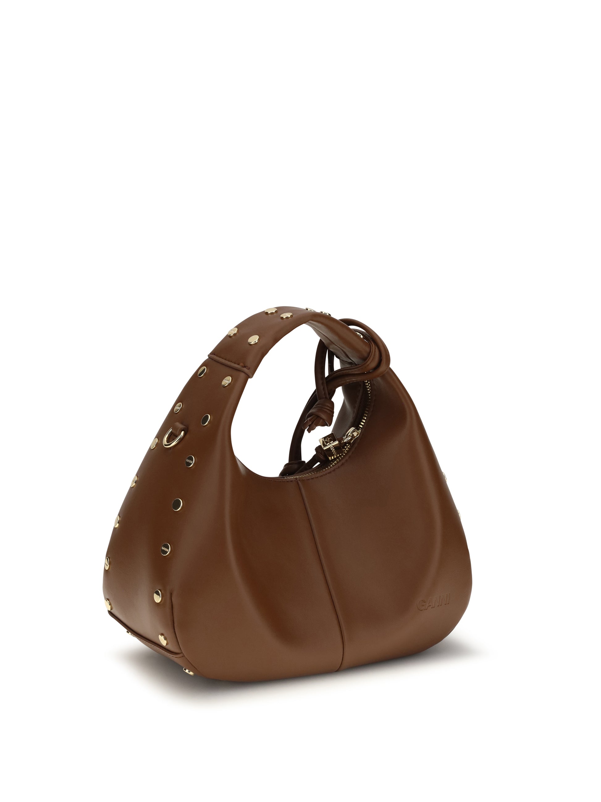 Ganni Women Mini Studded Hobo Handbag GANNI