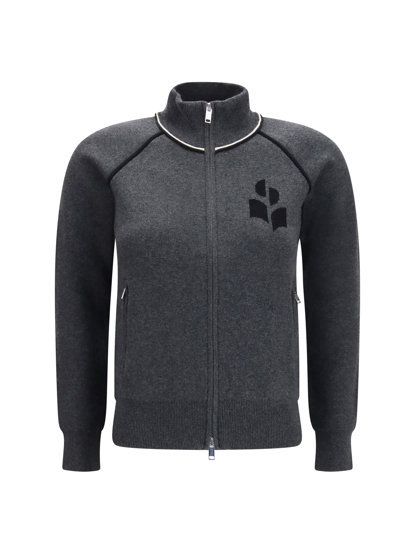 Marant Etoile Women Lanya Logo And Zip Cardigan ISABEL MARANT ETOILE