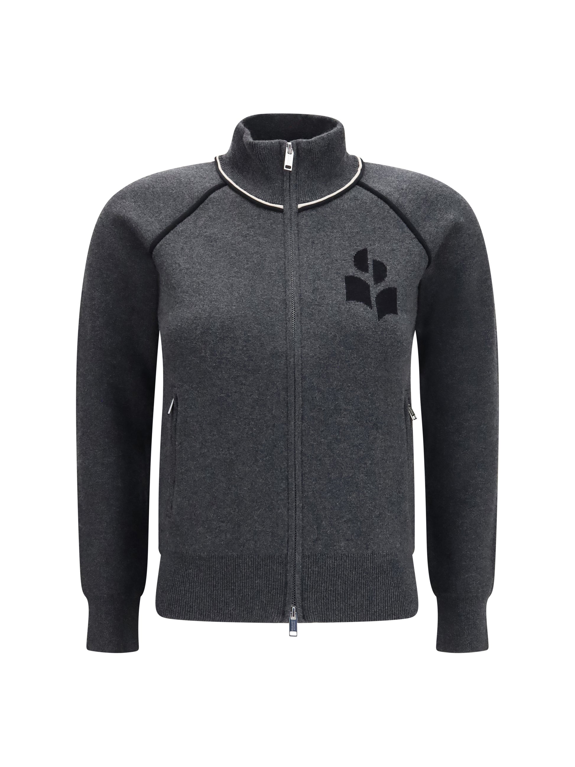 Marant Etoile Women Lanya Logo And Zip Cardigan ISABEL MARANT ETOILE