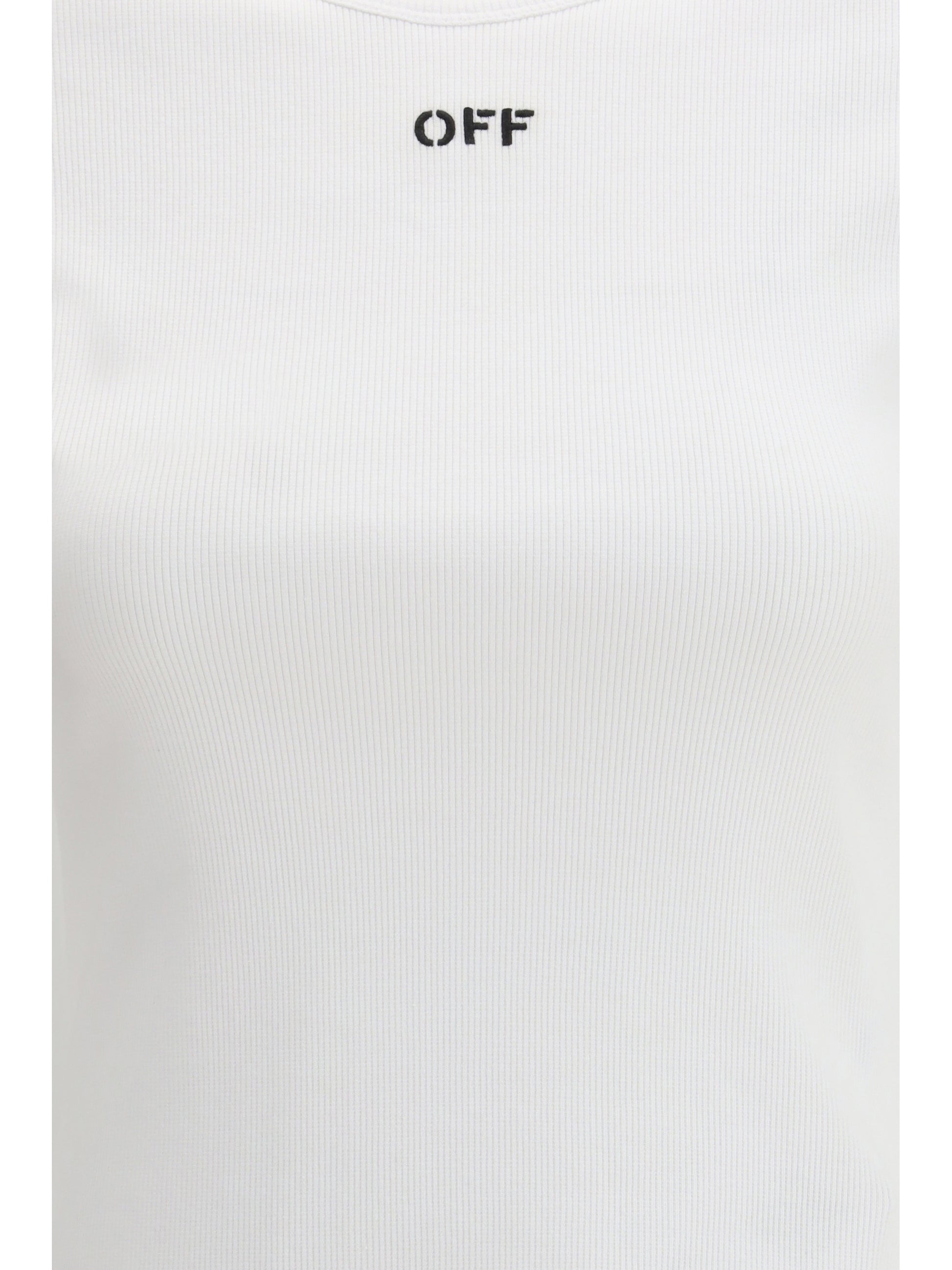 Off-White Women Off Stamp Rib Basic T-Shirt OFF-WHITE