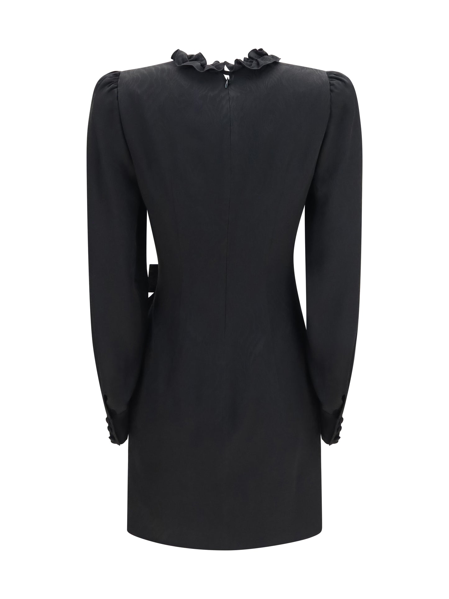 Alessandra Rich Women Silk Jacquard Mini Dress With Ruffles ALESSANDRA RICH