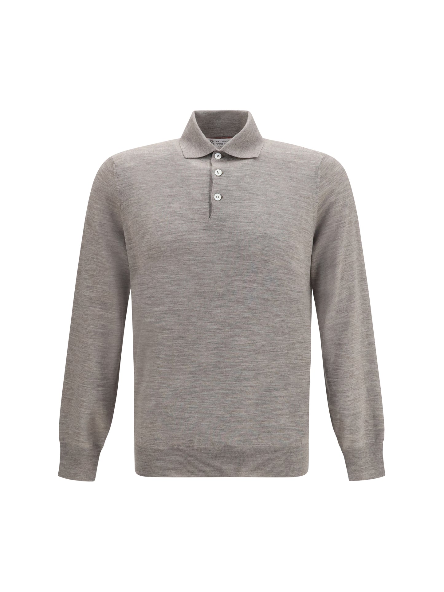 Brunello Cucinelli Men Virgin Wool Polo Sweater BRUNELLO CUCINELLI