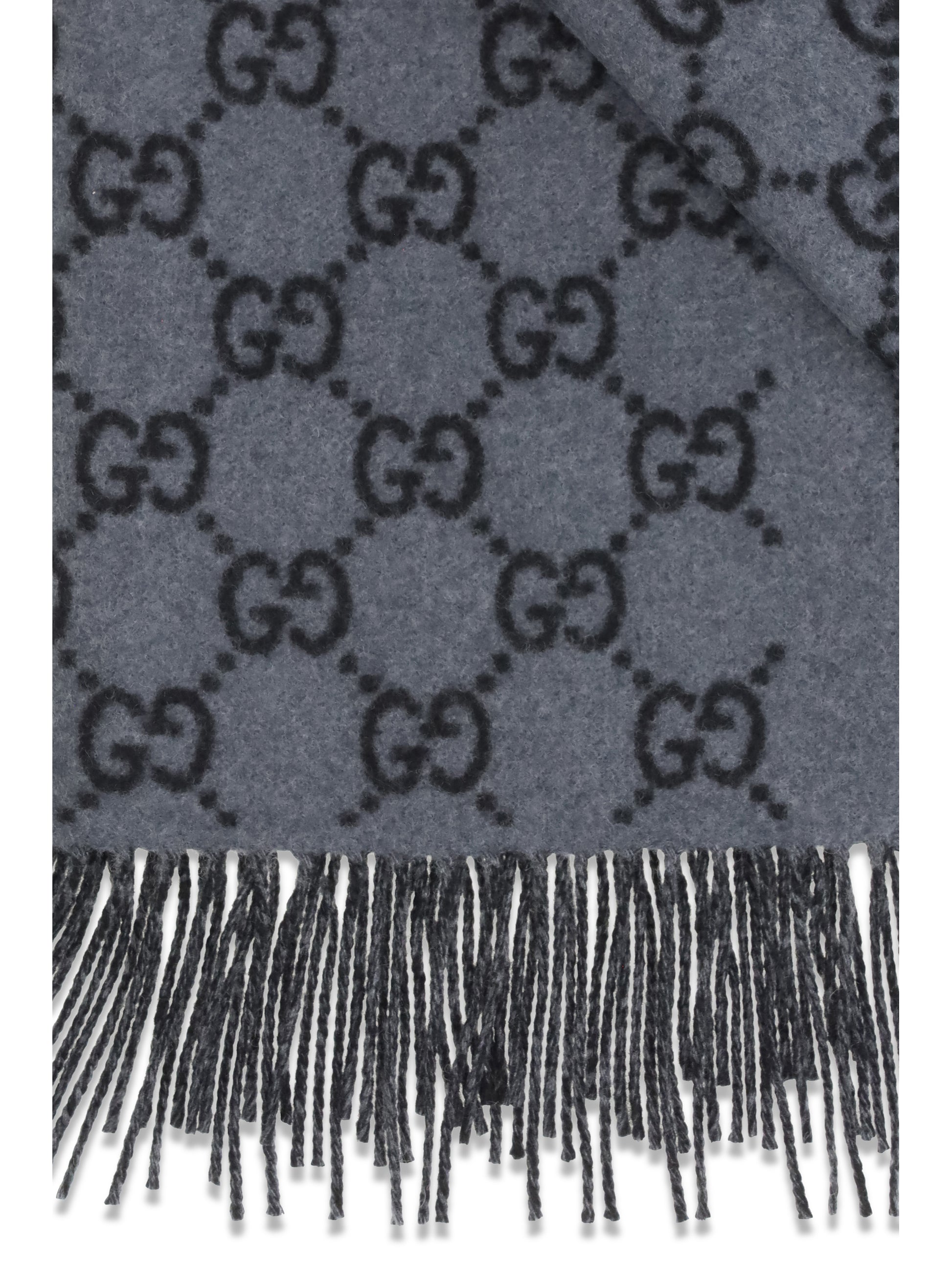 Gucci Men Gg Cashmere Scarf GUCCI