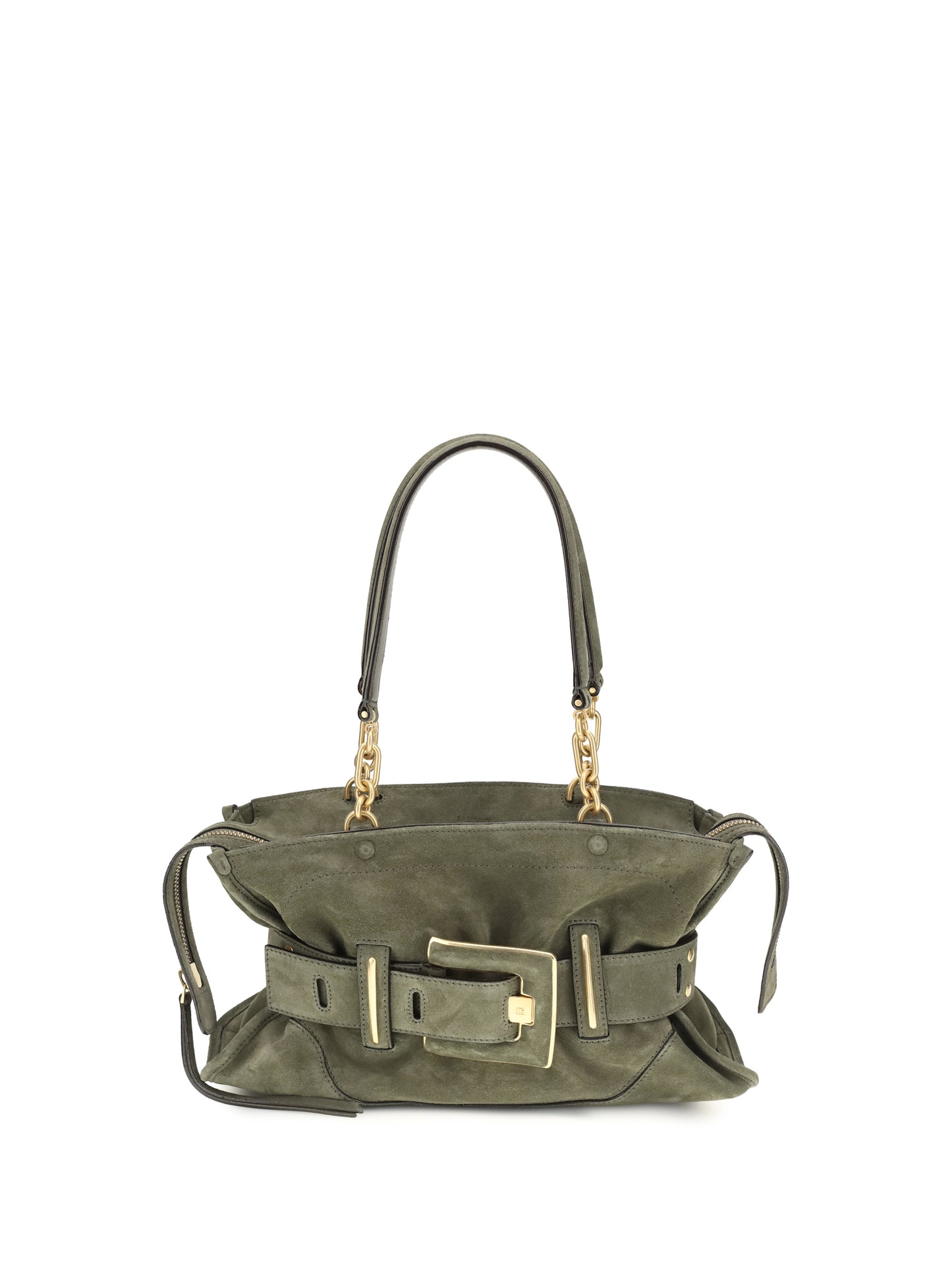 Balmain Women Anthem Bag In Suede Leather BALMAIN