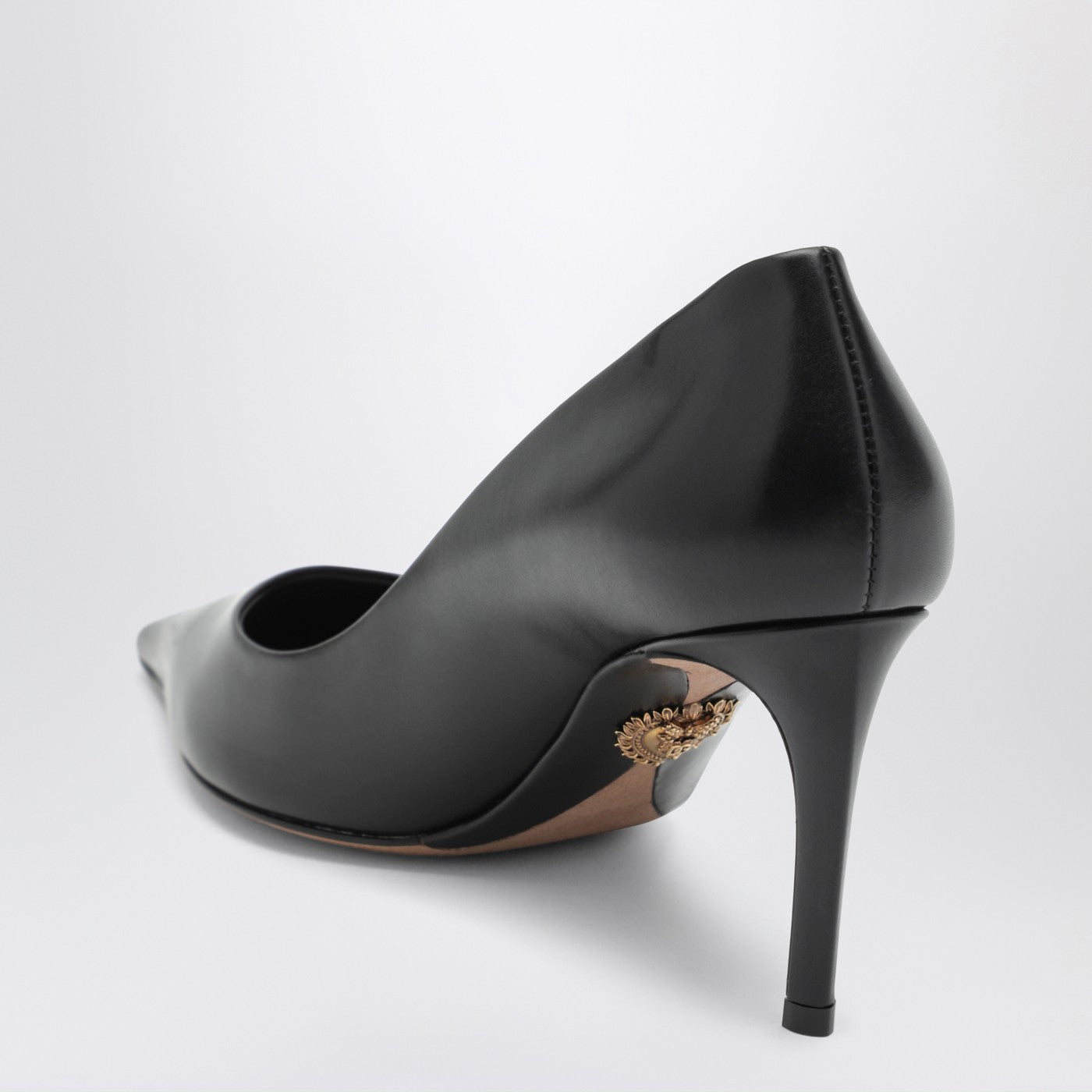 Dolce&Gabbana Black Calfskin Devotion Pumps Women DOLCE & GABBANA