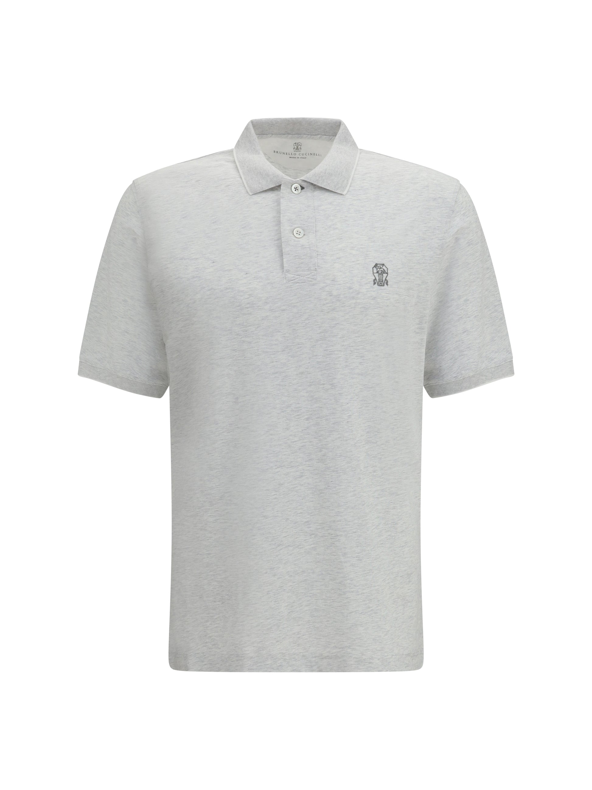 Brunello Cucinelli Men Polo In Cotton Jersey With Short Sleeves BRUNELLO CUCINELLI