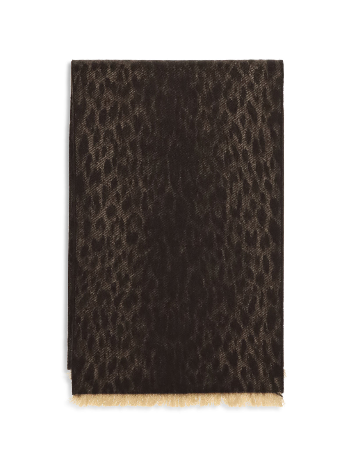 Gucci Women Leopard-Print Wool Scarf With Monogram GUCCI