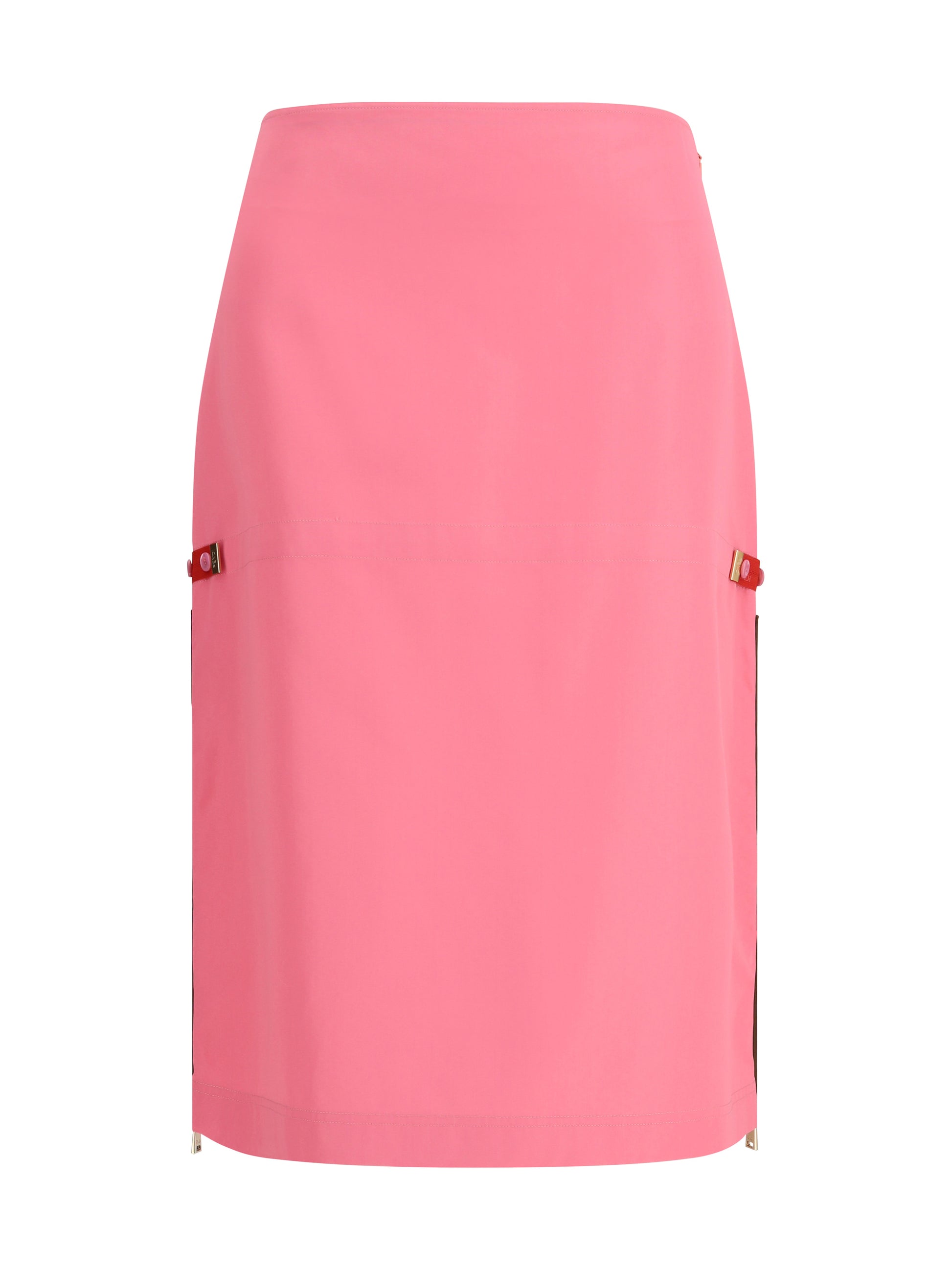 Fendi Women Midi Skirt With Zip Detailing And Elasticated Waist FENDI