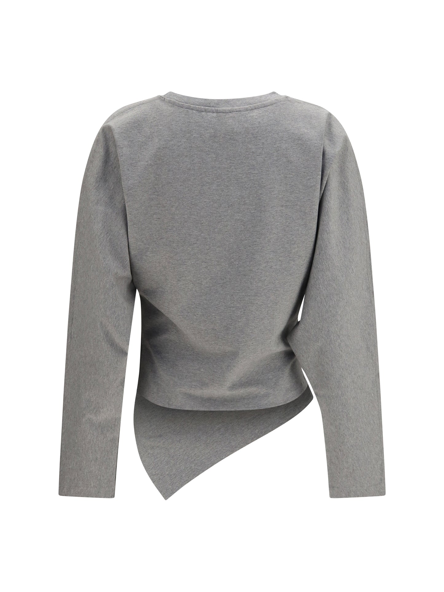 Ganni Women Asymmetric Draped Stretch Cotton Top GANNI
