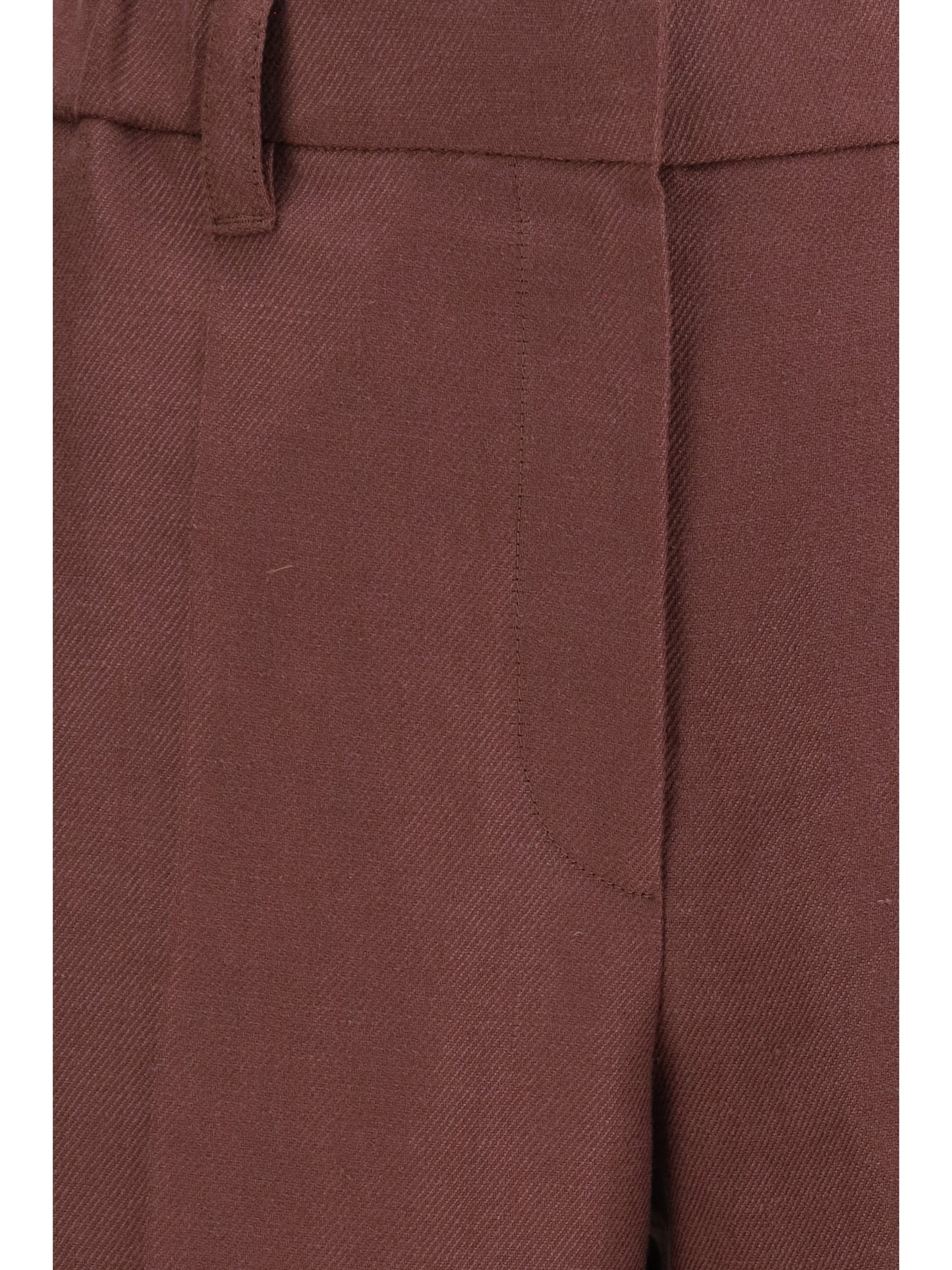 Brunello Cucinelli Women Wide-Leg Pants In Linen With Elastic Waistband And Belt Loops BRUNELLO CUCINELLI