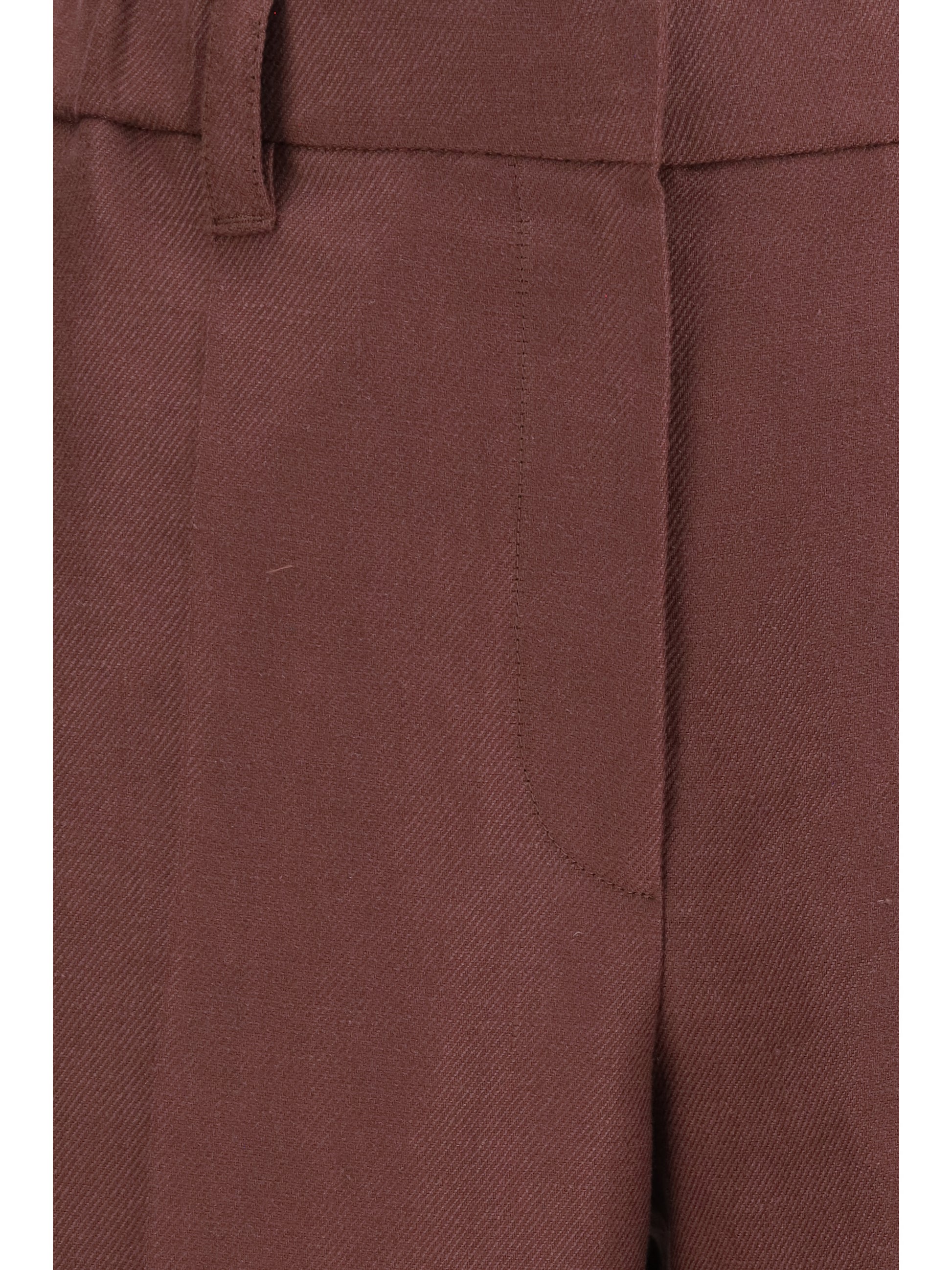 Brunello Cucinelli Women Wide-Leg Pants In Linen With Elastic Waistband And Belt Loops BRUNELLO CUCINELLI