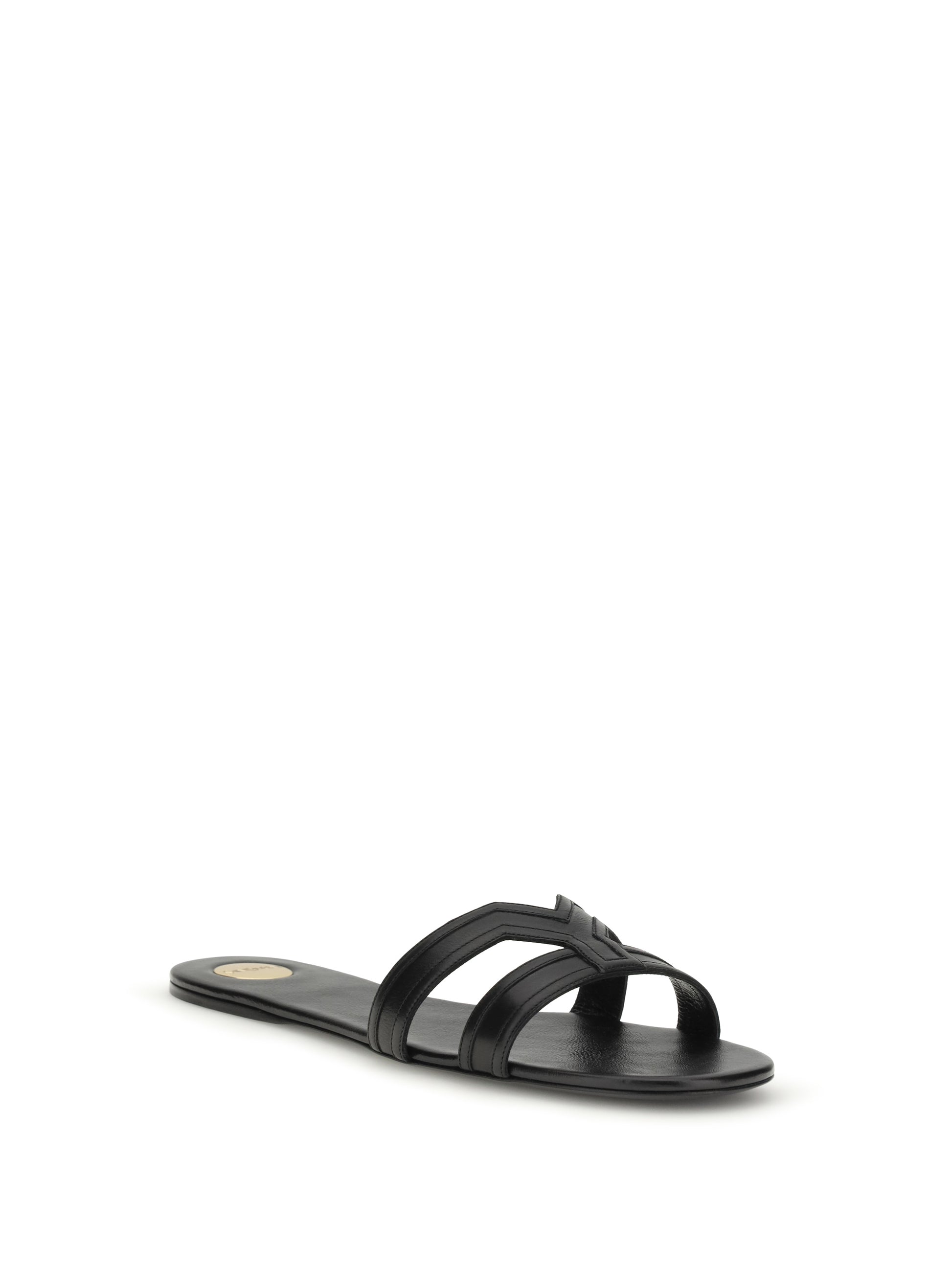 Saint Laurent Women Smooth Leather Mabrouka Sandals SAINT LAURENT