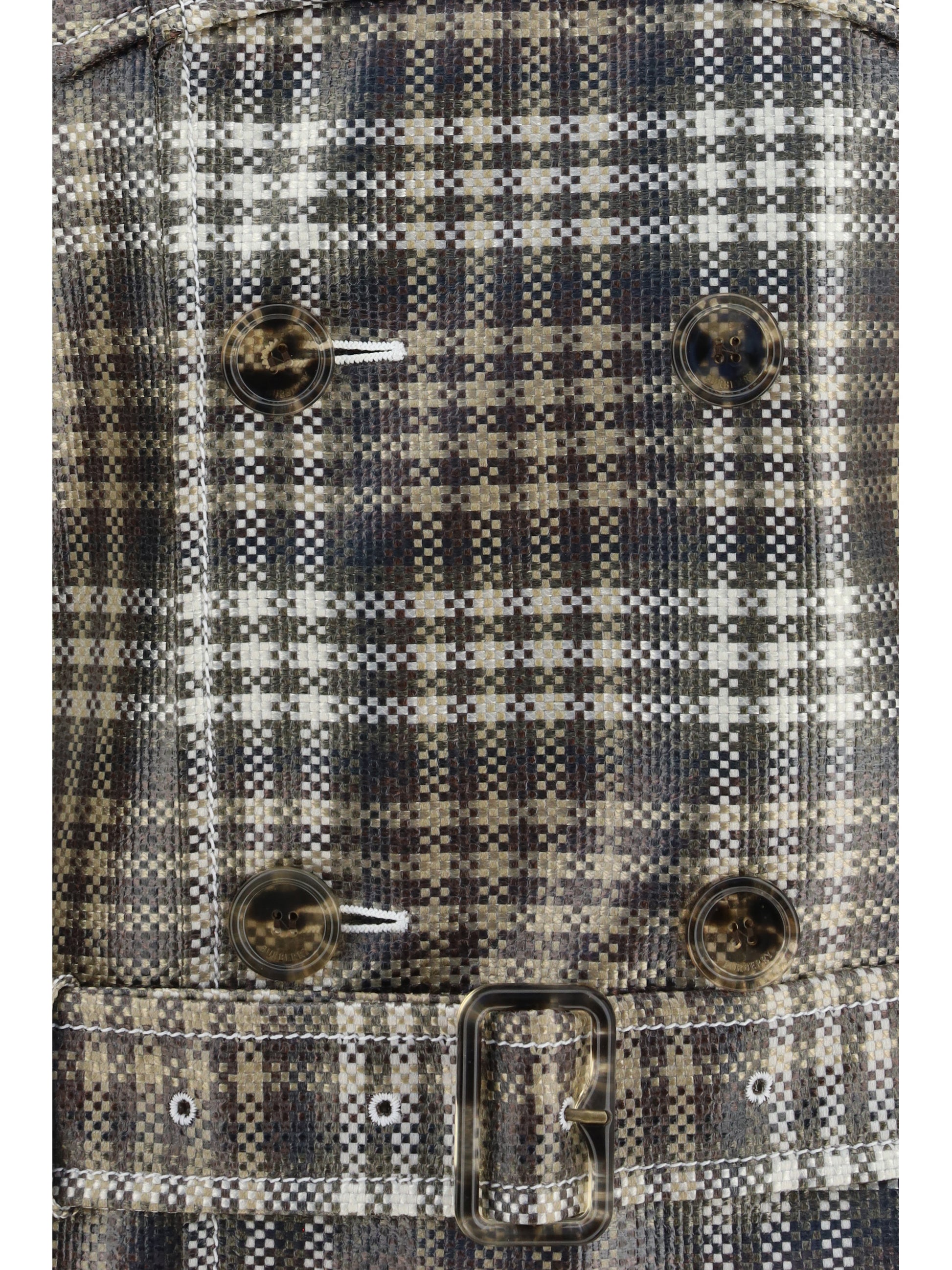 Burberry Men Double-Breasted Foxfield Madras Trench BURBERRY
