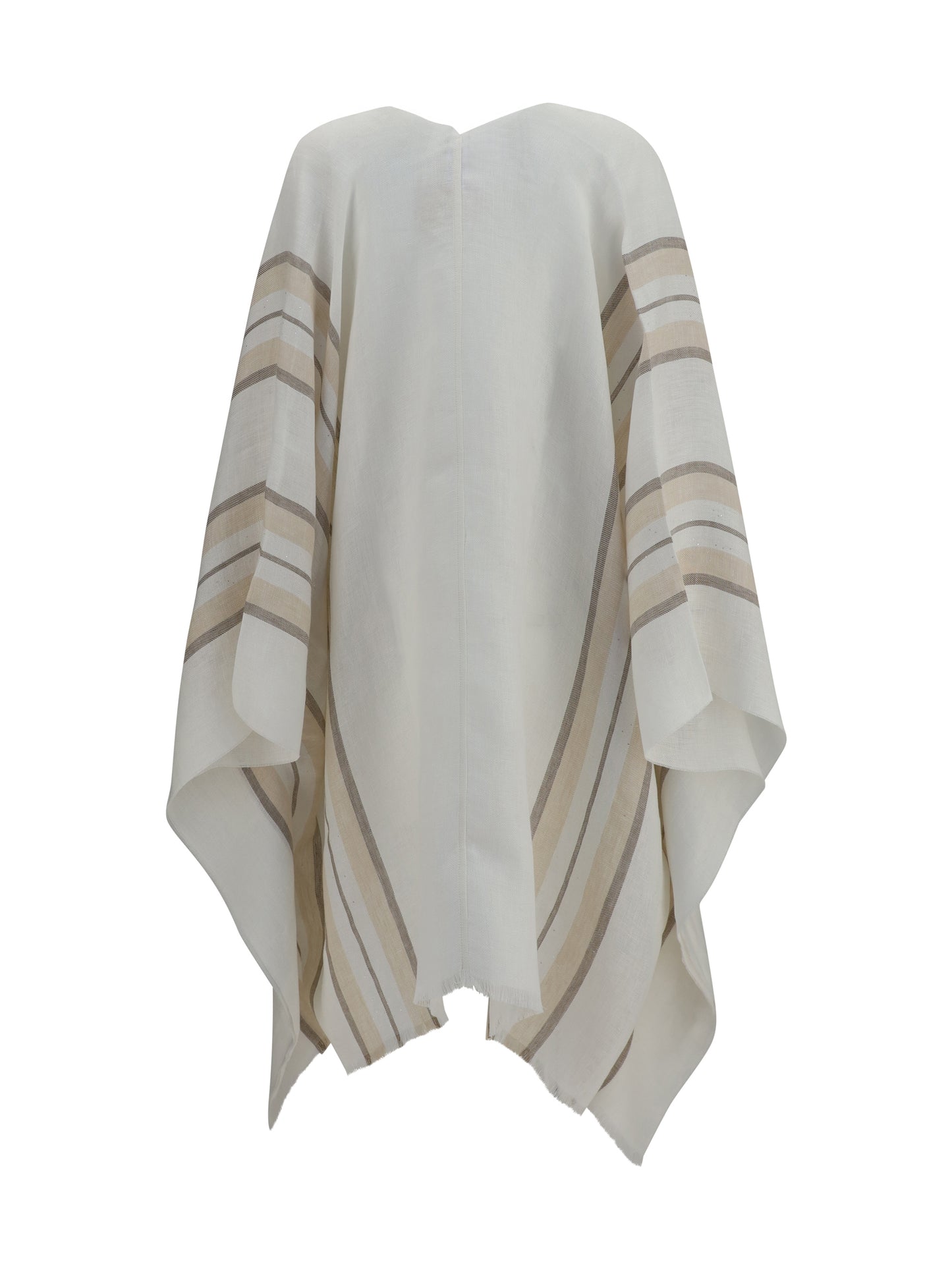 Brunello Cucinelli Women Open Poncho In Linen, Cashmere And Silk Blend BRUNELLO CUCINELLI