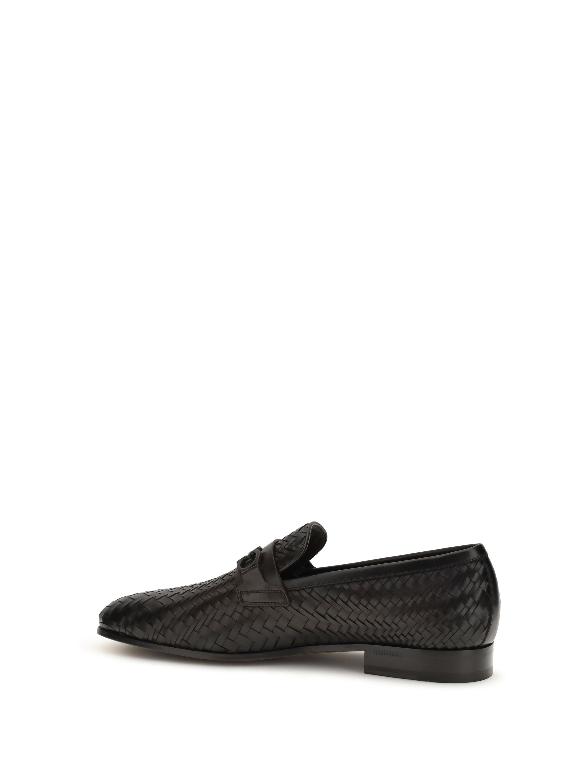 Ferragamo Men Woven Gancini Loafers FERRAGAMO
