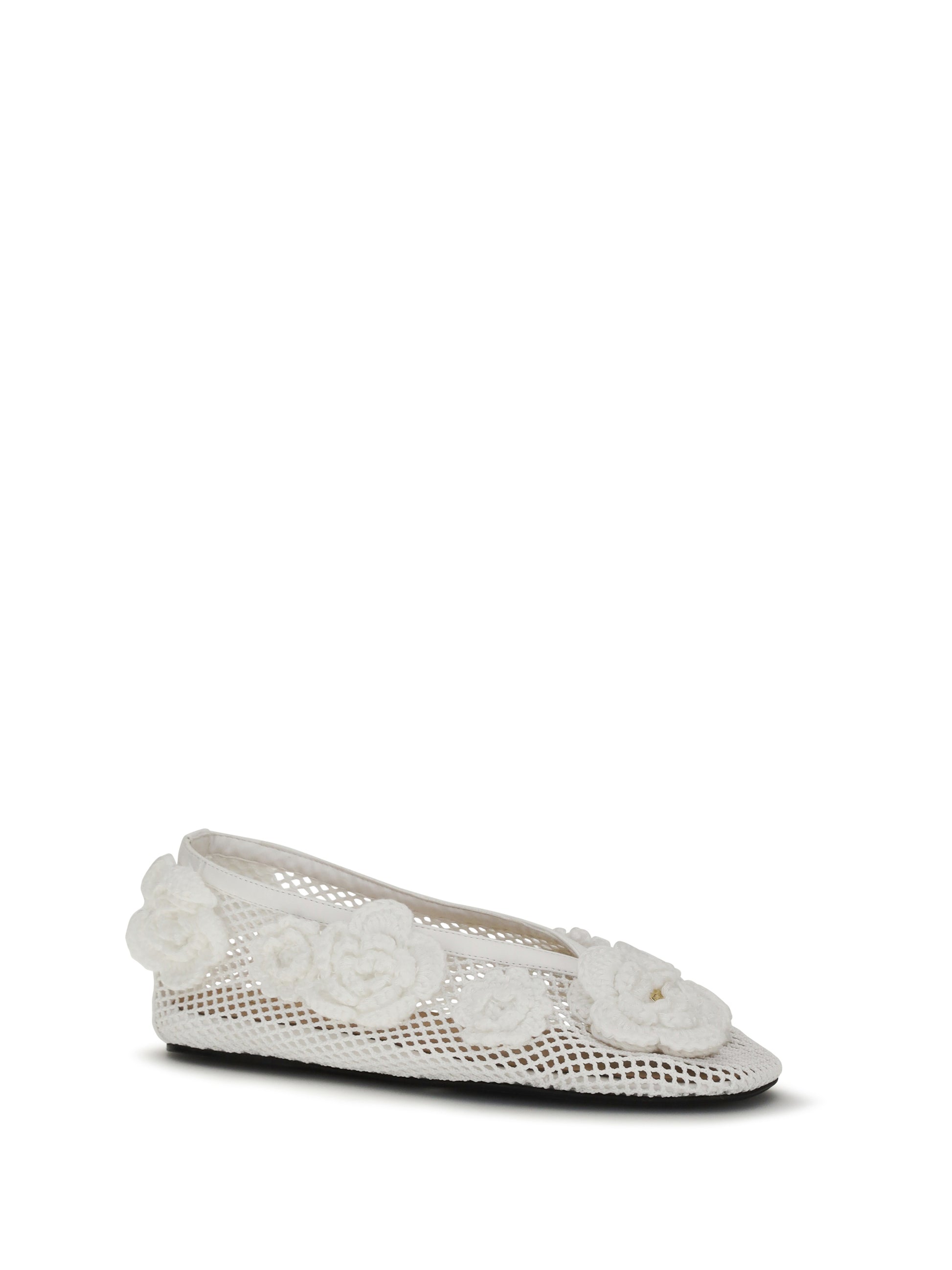 Ganni Women Jenny Mesh Ballerinas GANNI