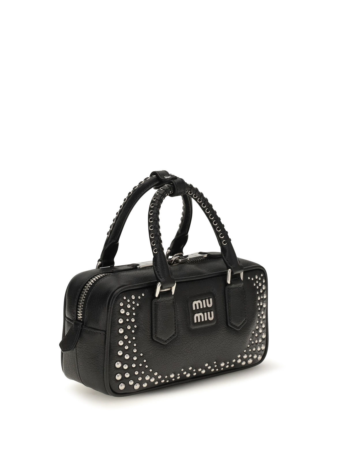 Miu Miu Women Arcadie Studded Leather Handbag MIU MIU