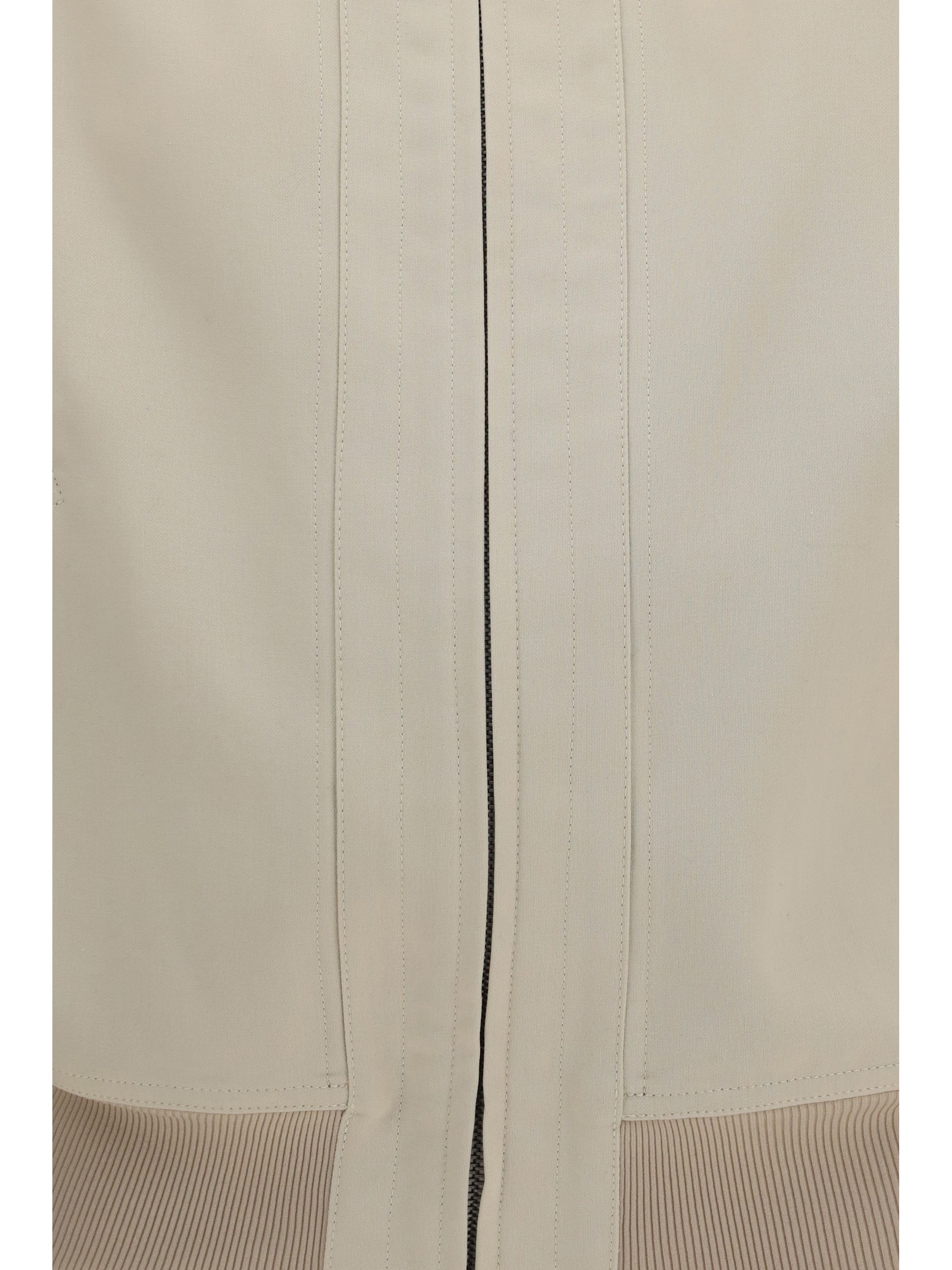 Gucci Women Zip Bomber Jacket In Silk Poplin GUCCI