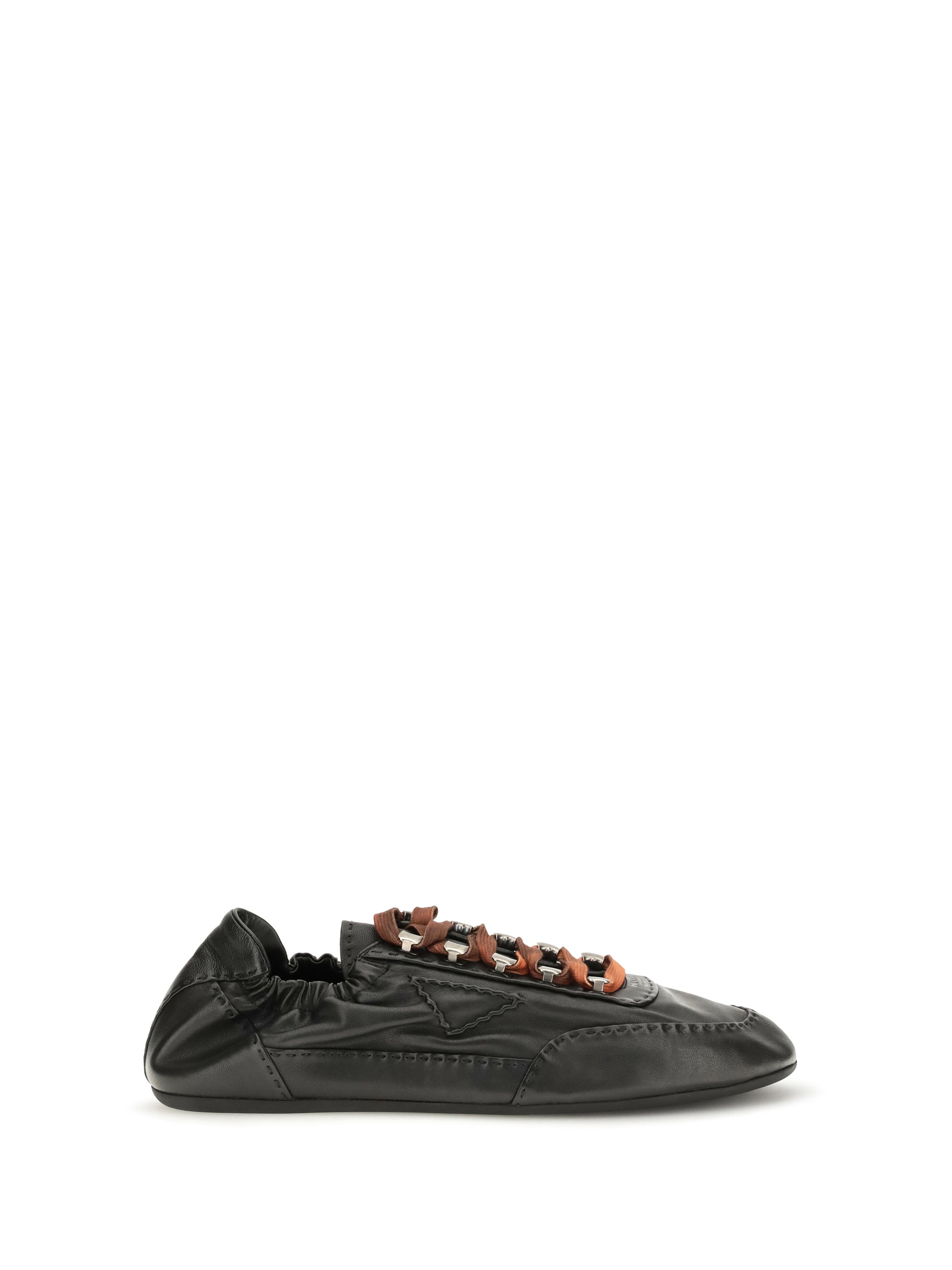 Prada Men Collapse Aged Nappa Leather Sneakers PRADA